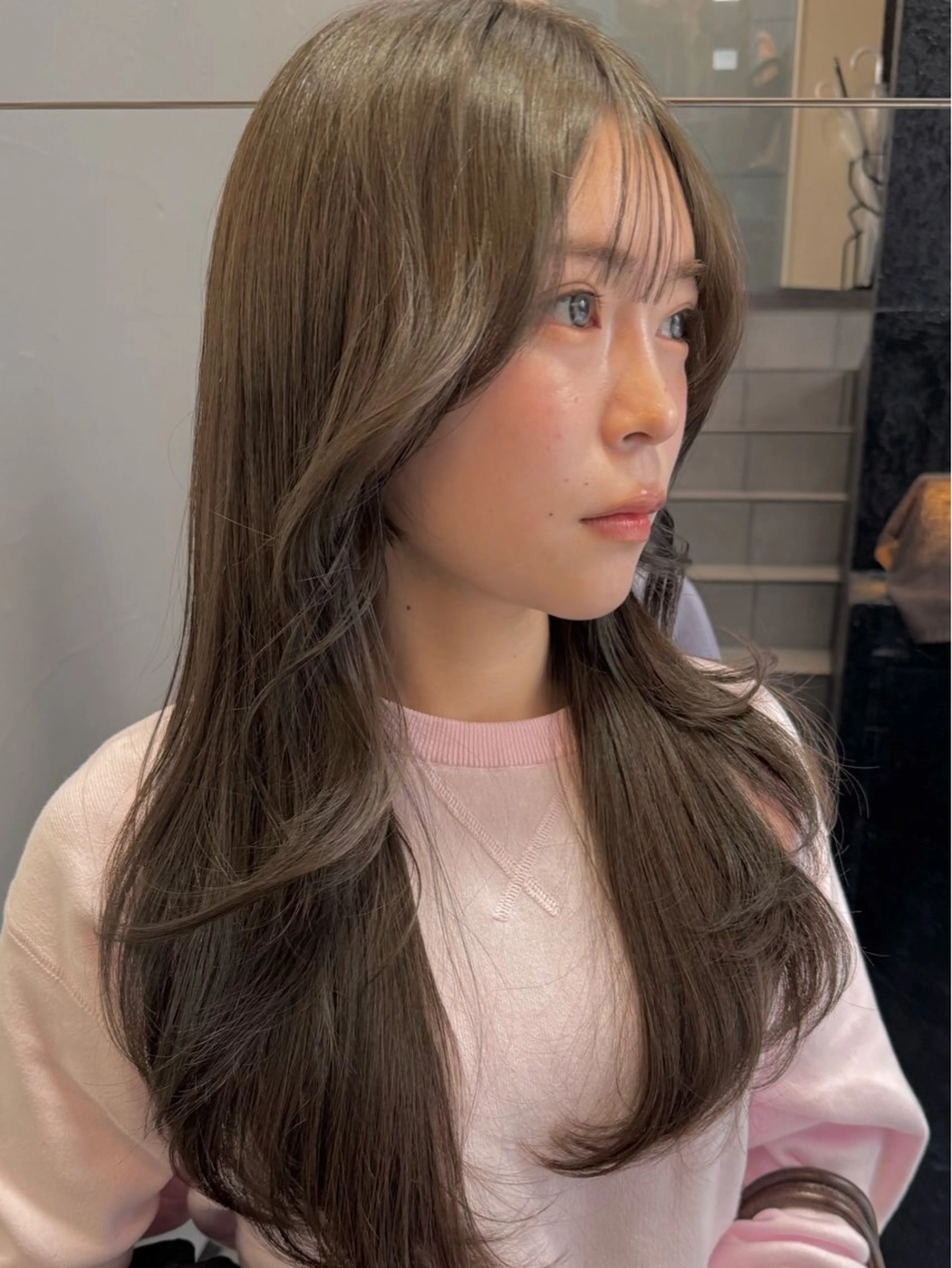 セミロング カラー カット ヘアカラー ブリーチなしWカラー レイヤー/KOHNOのヘアスタイル