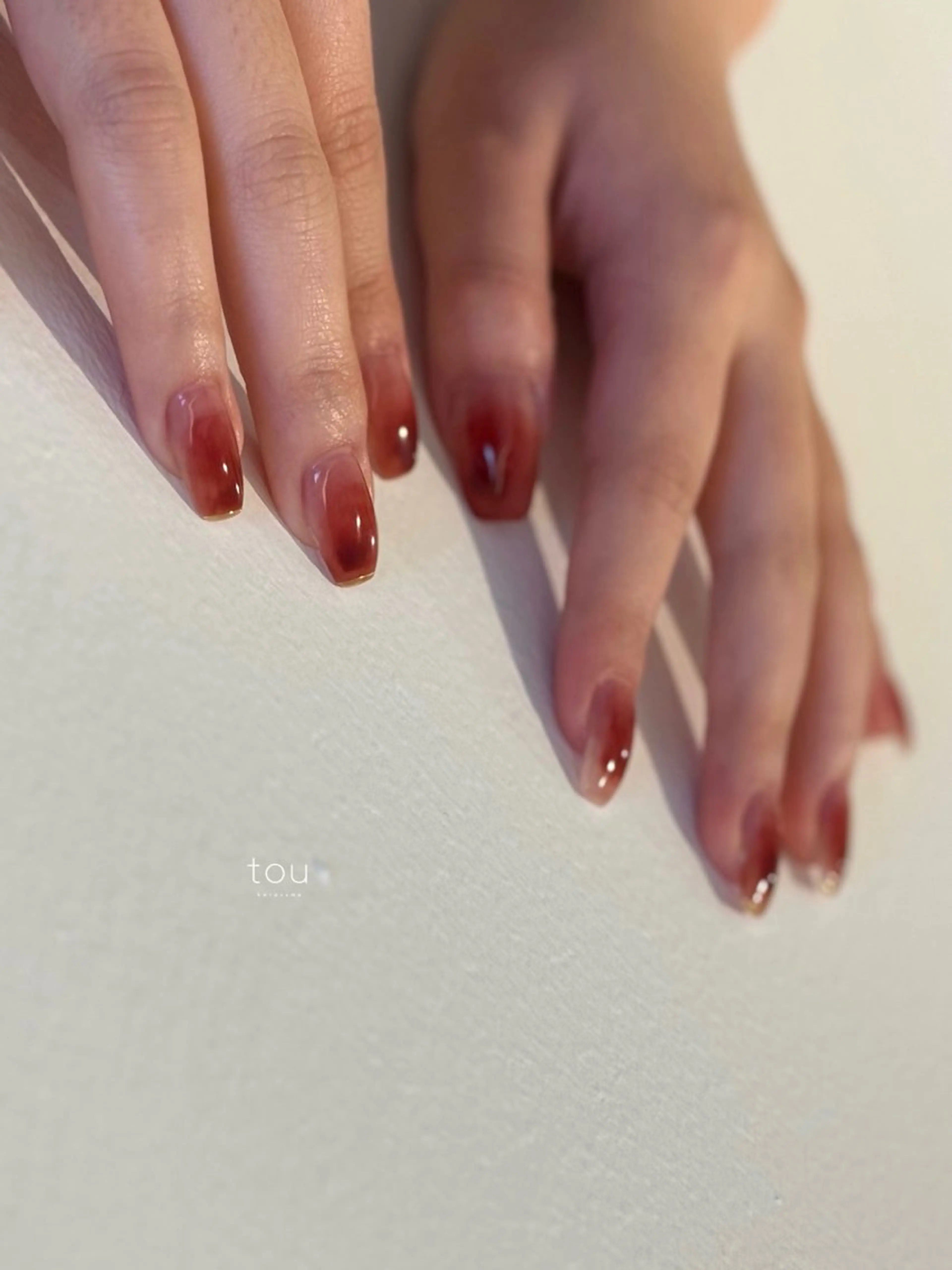 ネイル ブラウン ハンドネイル tou_kyoto kiyokaのネイルデザイン