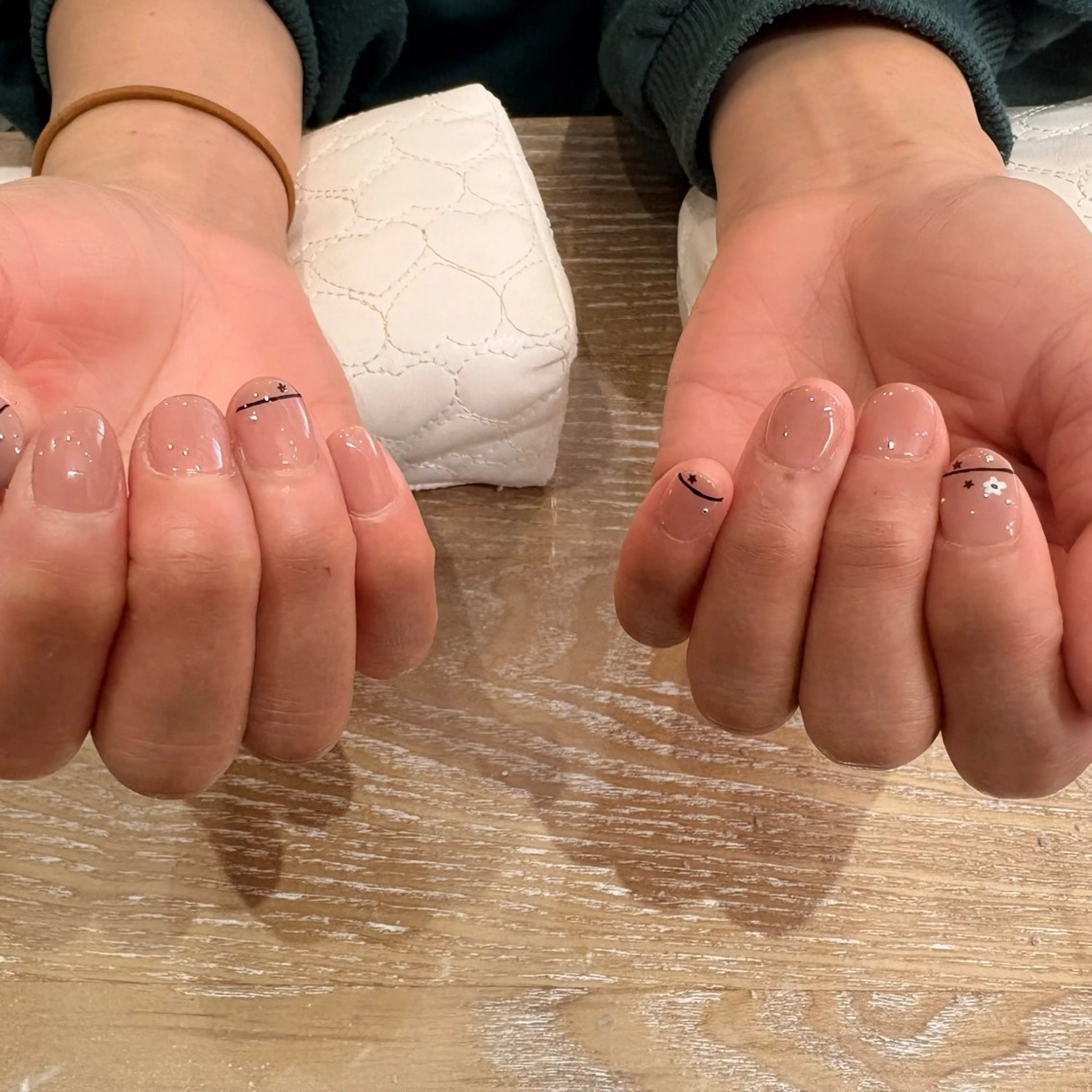 【ハンドネイル】ワンカラー＋1,2本アートの写真