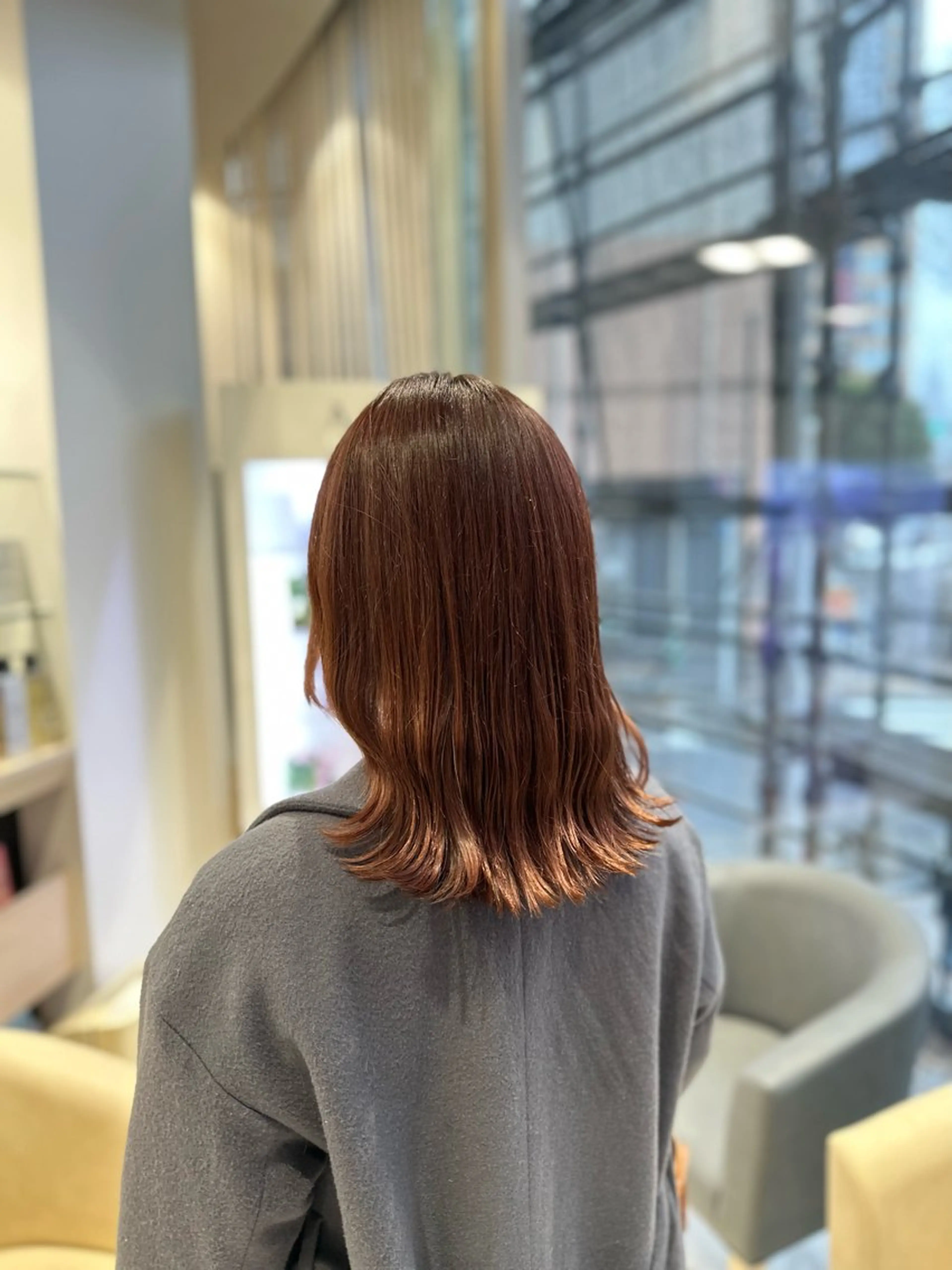 ミディアム カラー カット ヘアカラー クロスパーマ/うる艶 カラー/Kurumiのヘアスタイル