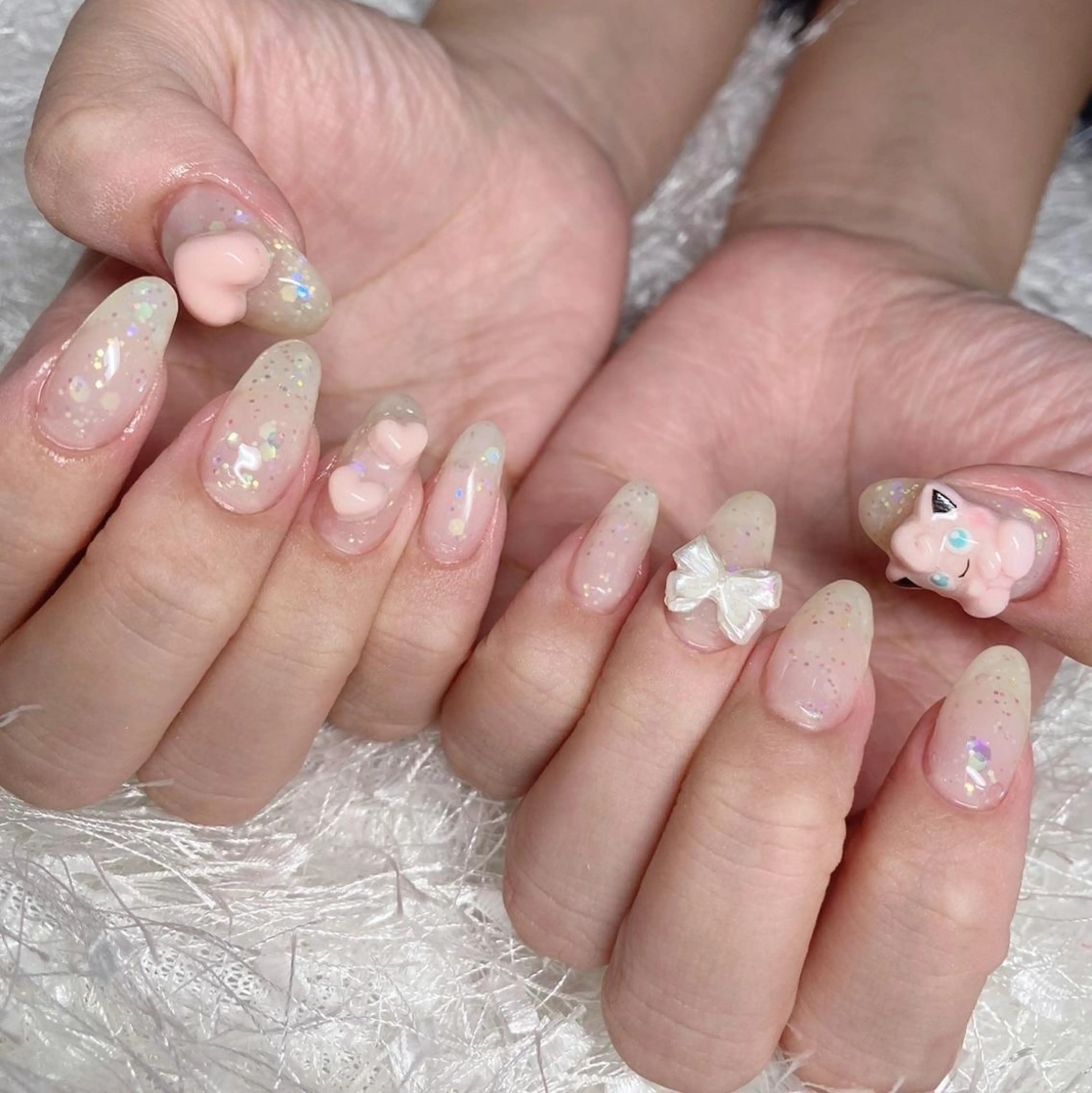 ネイル 長さ出し フレンチネイル ジェルネイル グラデーション 韓国ネイル ハンドネイル Nail&eye Belire 新宿のネイルデザイン