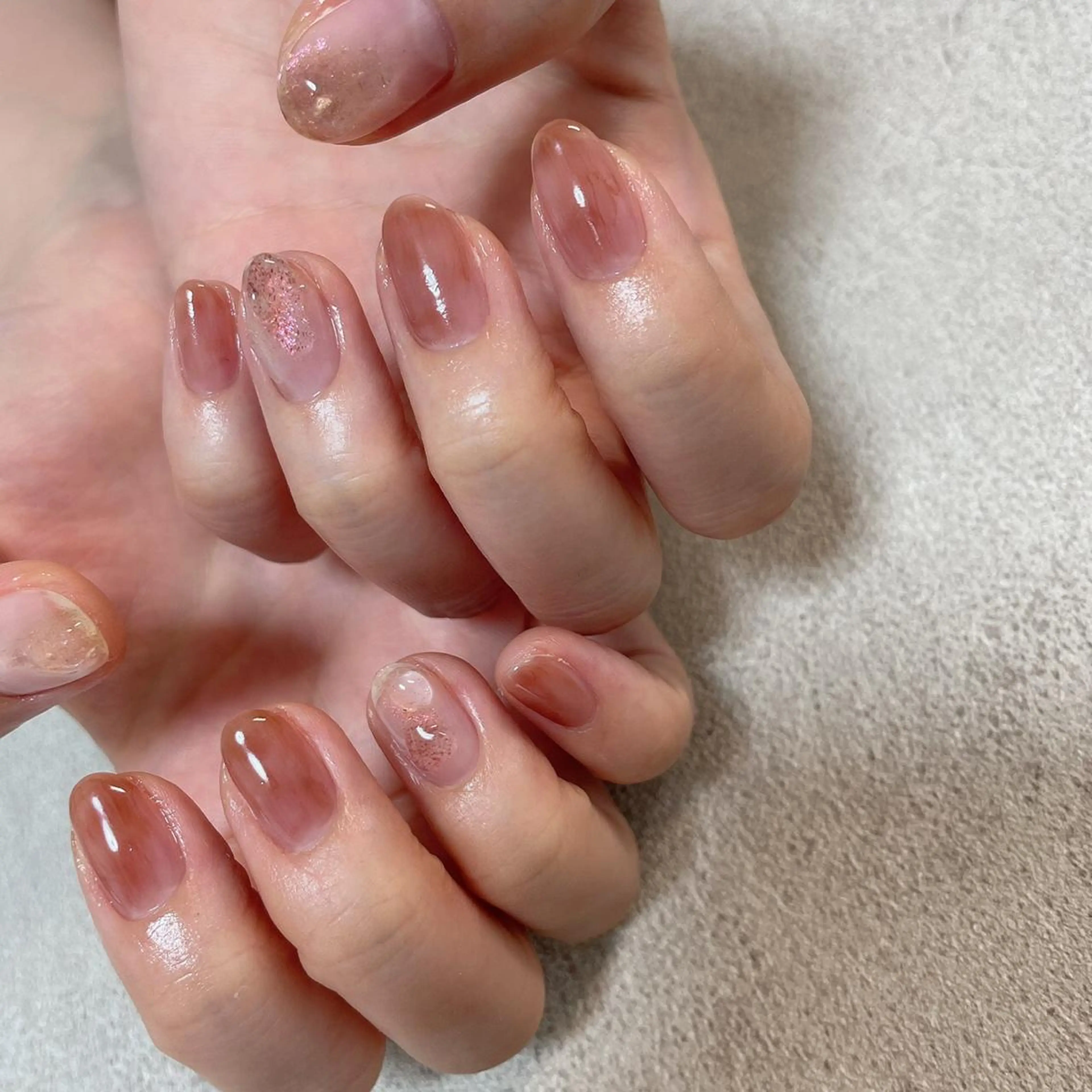 ネイル ニュアンスネイル オフィスネイル ハンドネイル lilbondir. chiharuのネイルデザイン