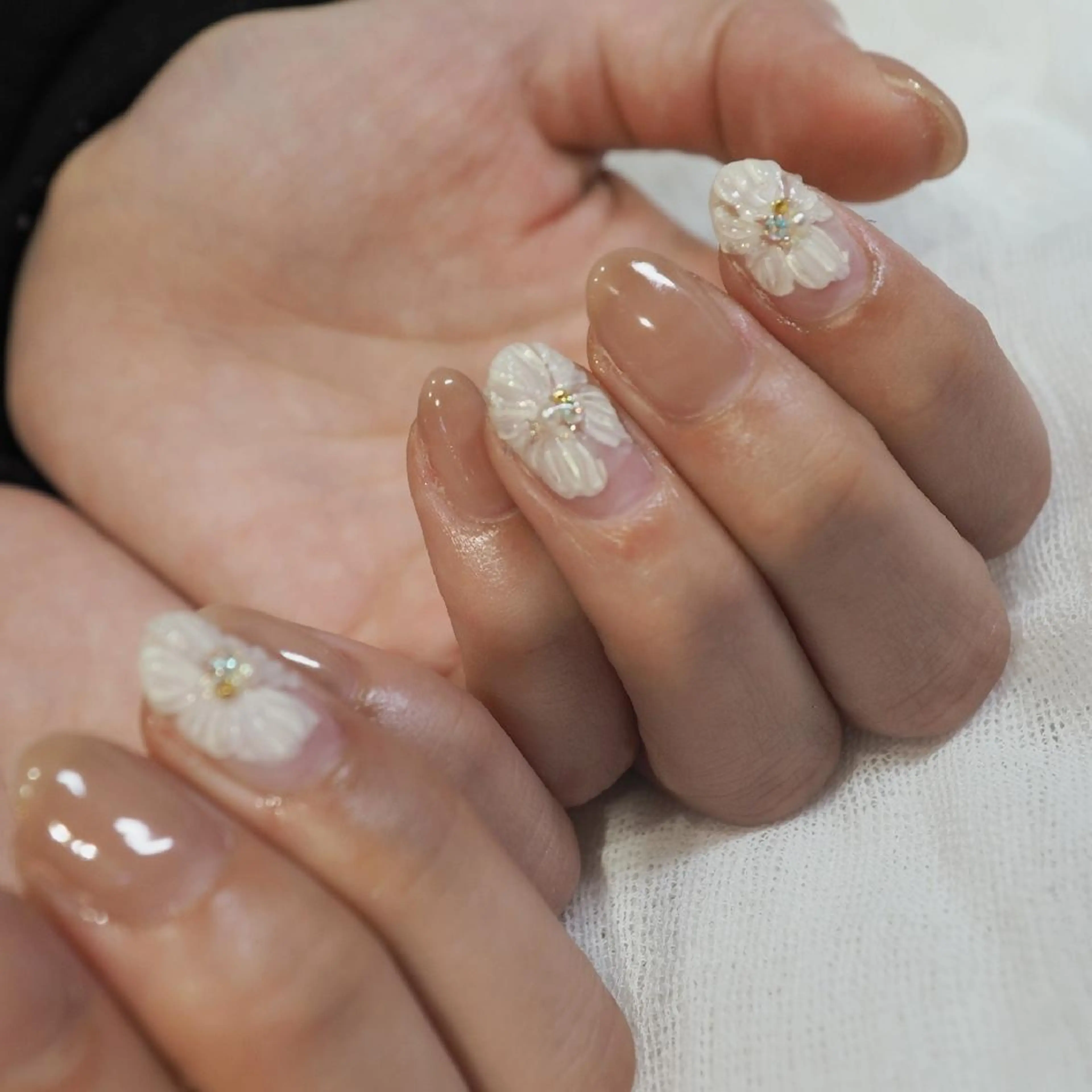 ネイル フラワーネイル ぷっくりネイル ハンドネイル infinity skyのネイルデザイン