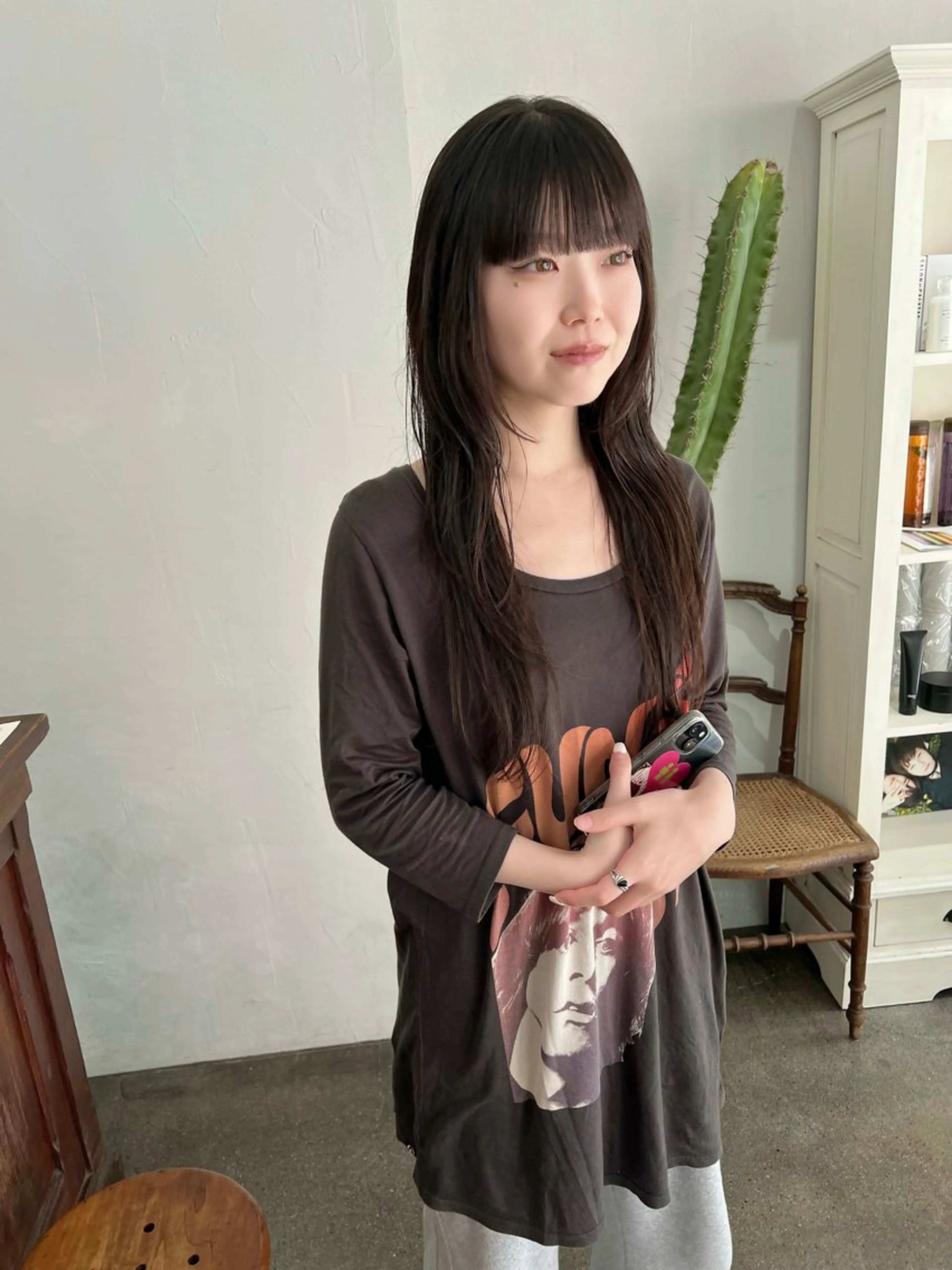 ロング カラー ロングレイヤー 顔まわりレイヤー レイヤーカット ロング カット ヘアカラー 千葉 郁也のヘアスタイル