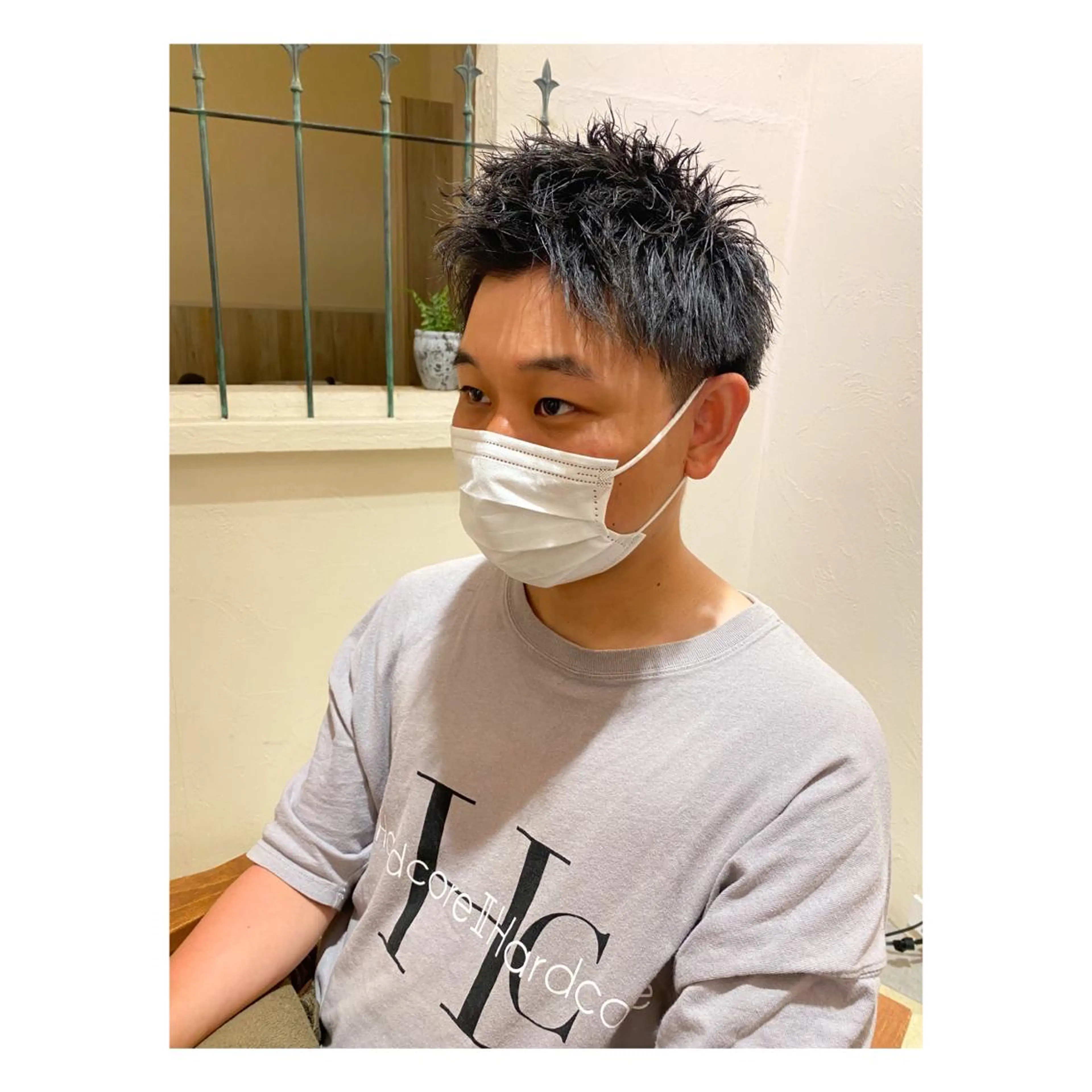 ショート パーマ メンズ カット パーマ 菊池大一 溝の口パーマのヘアスタイル