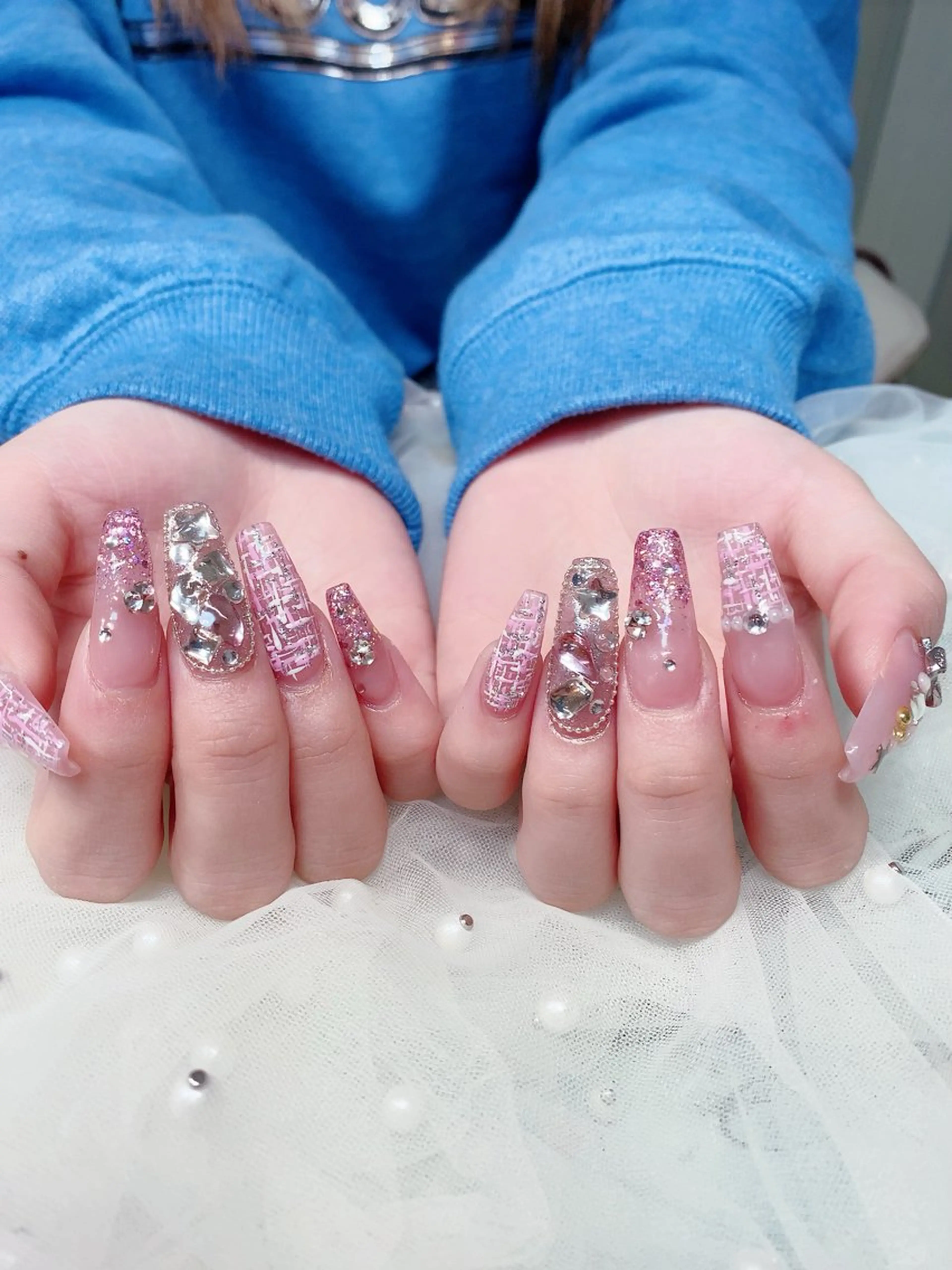 【スカルプ】長さ出し　持ち込みデザインの写真