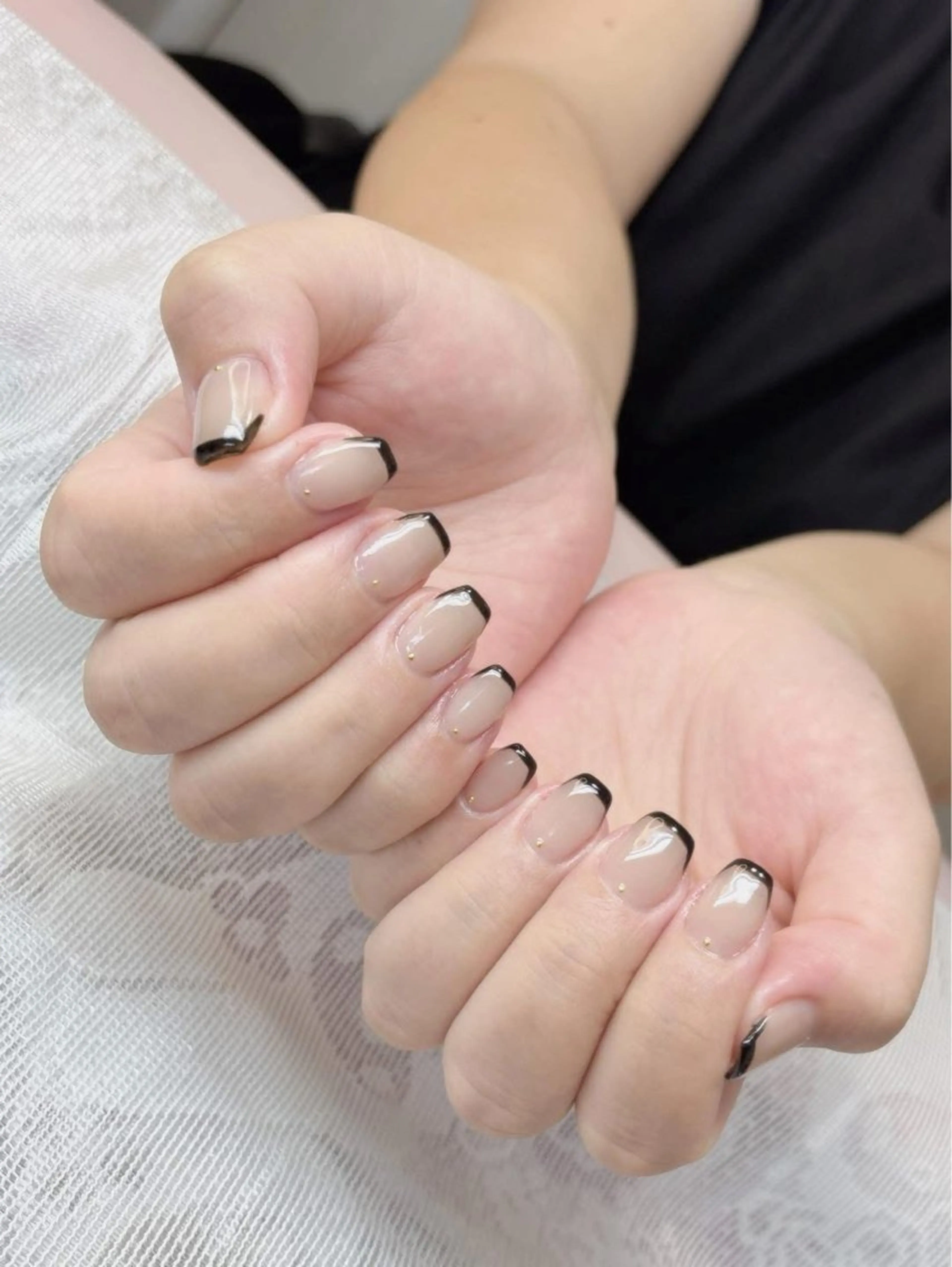 ネイル アートネイル フレンチネイル ジェルネイル グラデーション 韓国ネイル 村中 ハナのネイルデザイン