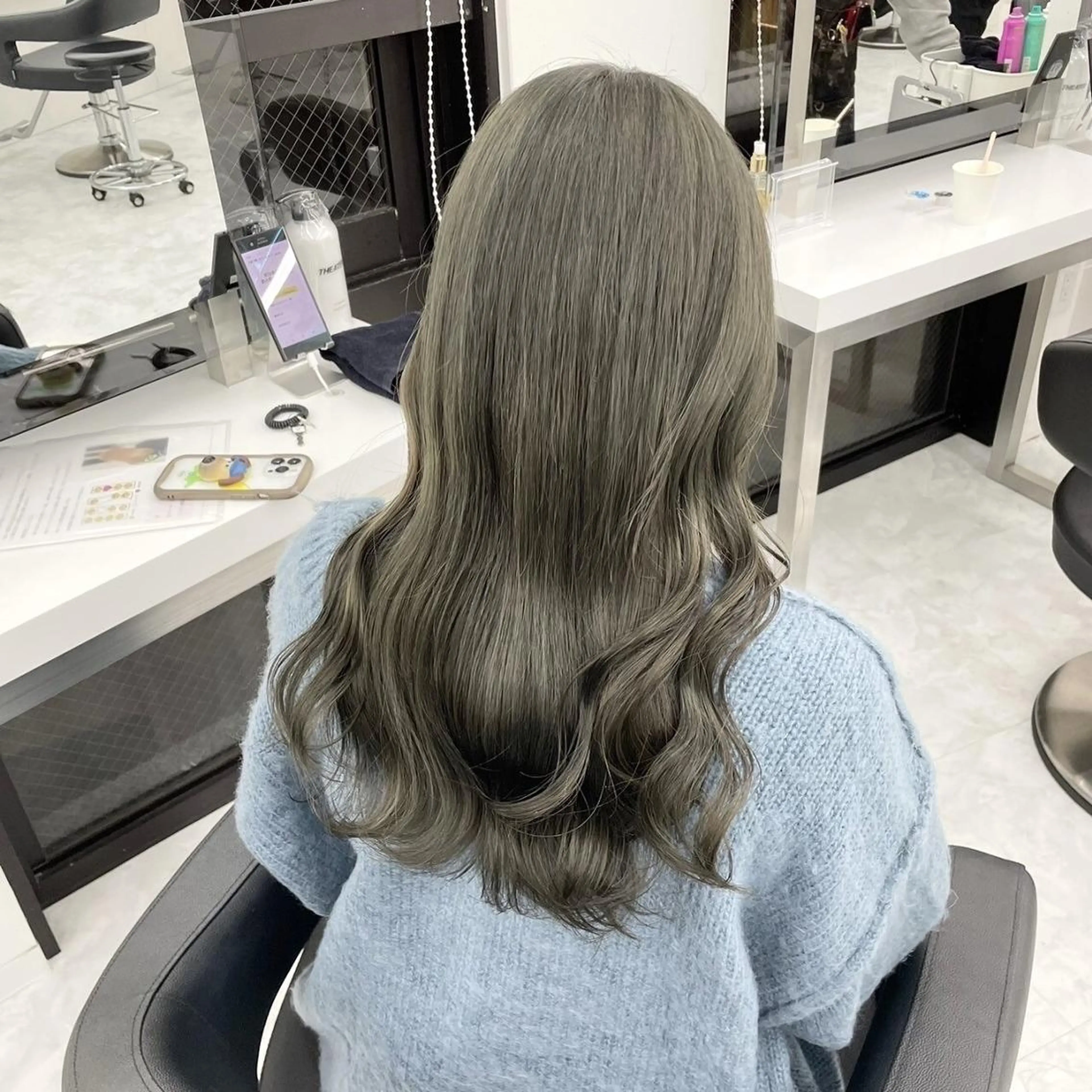 カラー 透明感☘️赤み消し カラー☘️横浜美容室のヘアスタイル