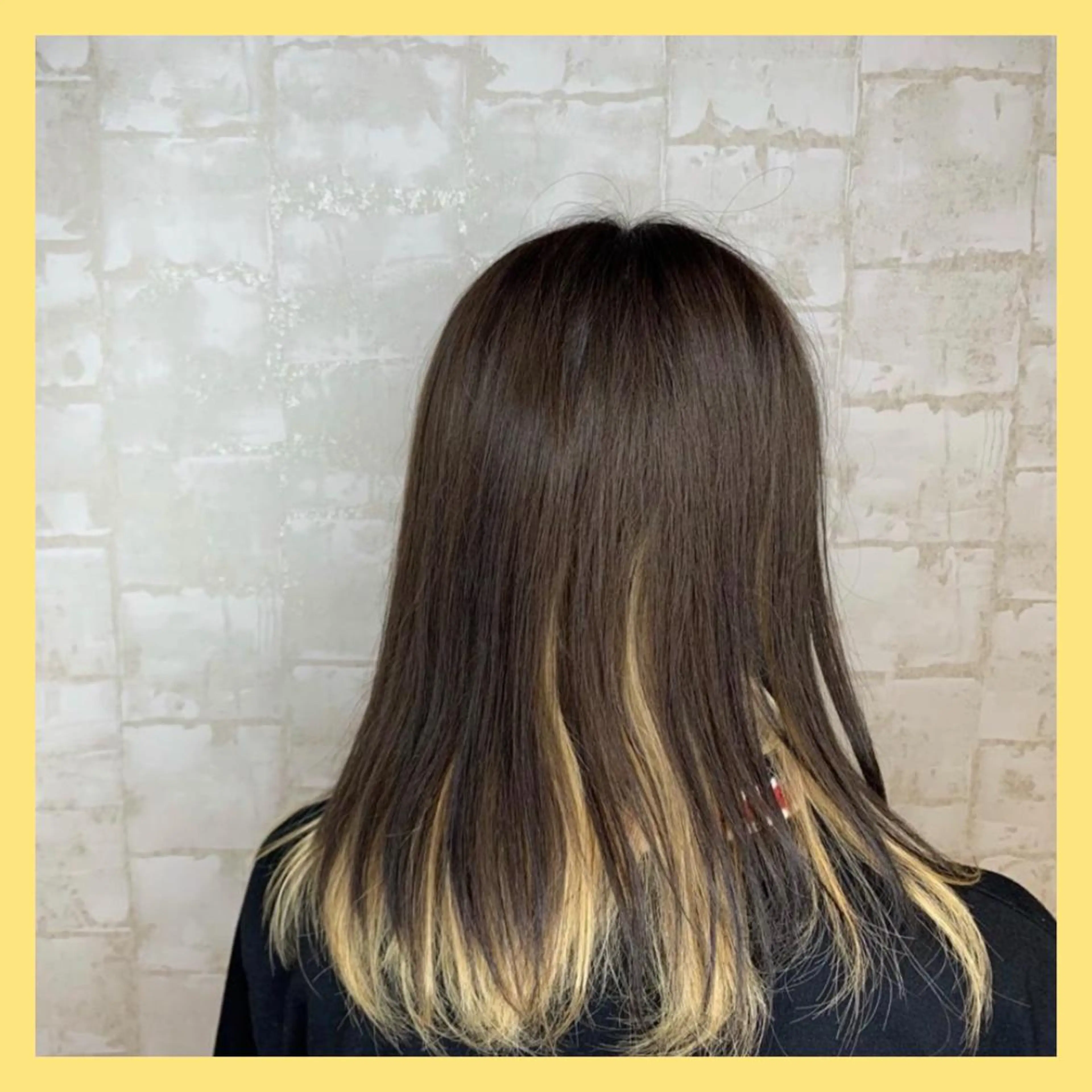 ミディアム カラー イエローカラー 髪質改善 カット ヘアカラー 髪質改善トリート メント/川田のヘアスタイル