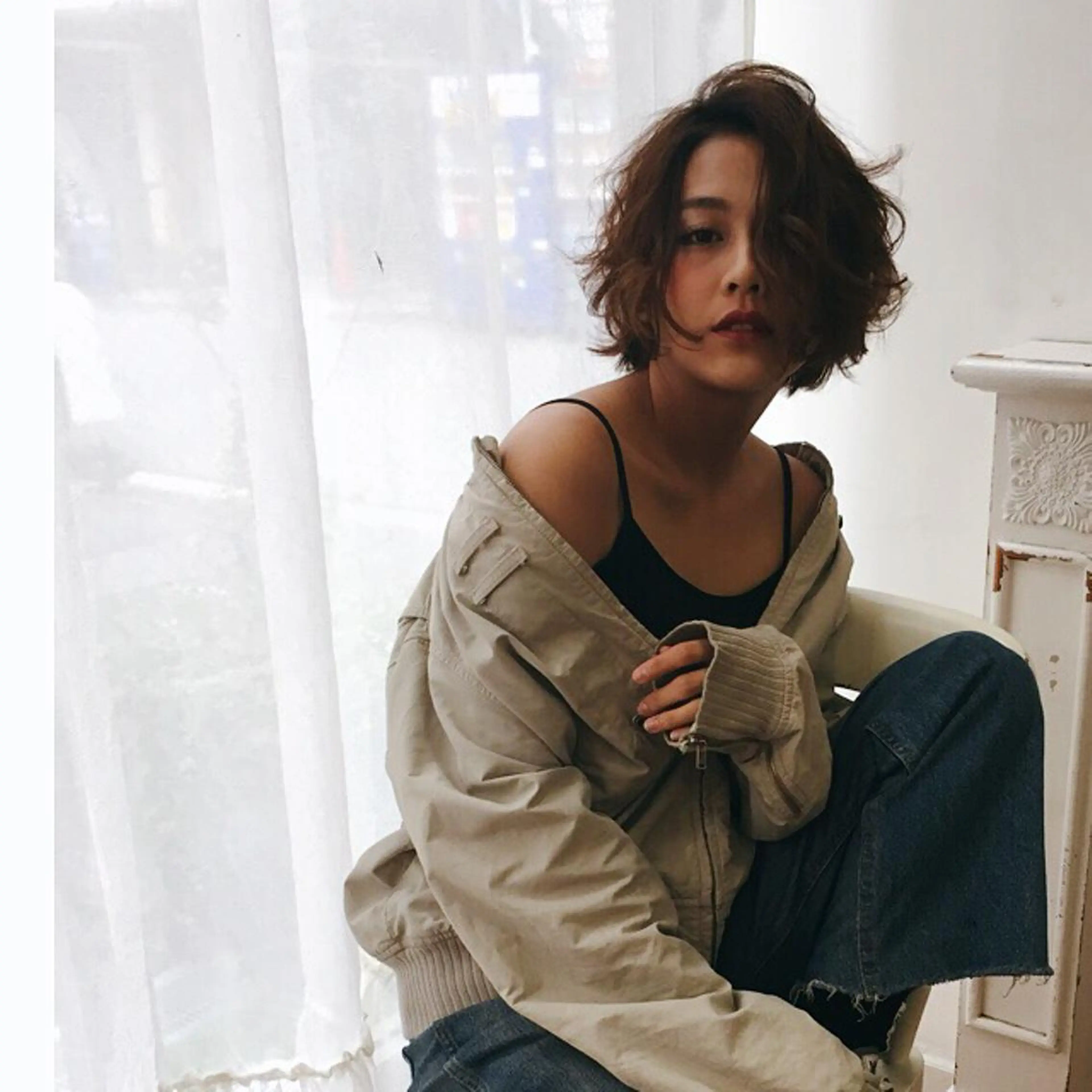 ショート ヘアカラー トリートメント ＨＩ ROのヘアスタイル