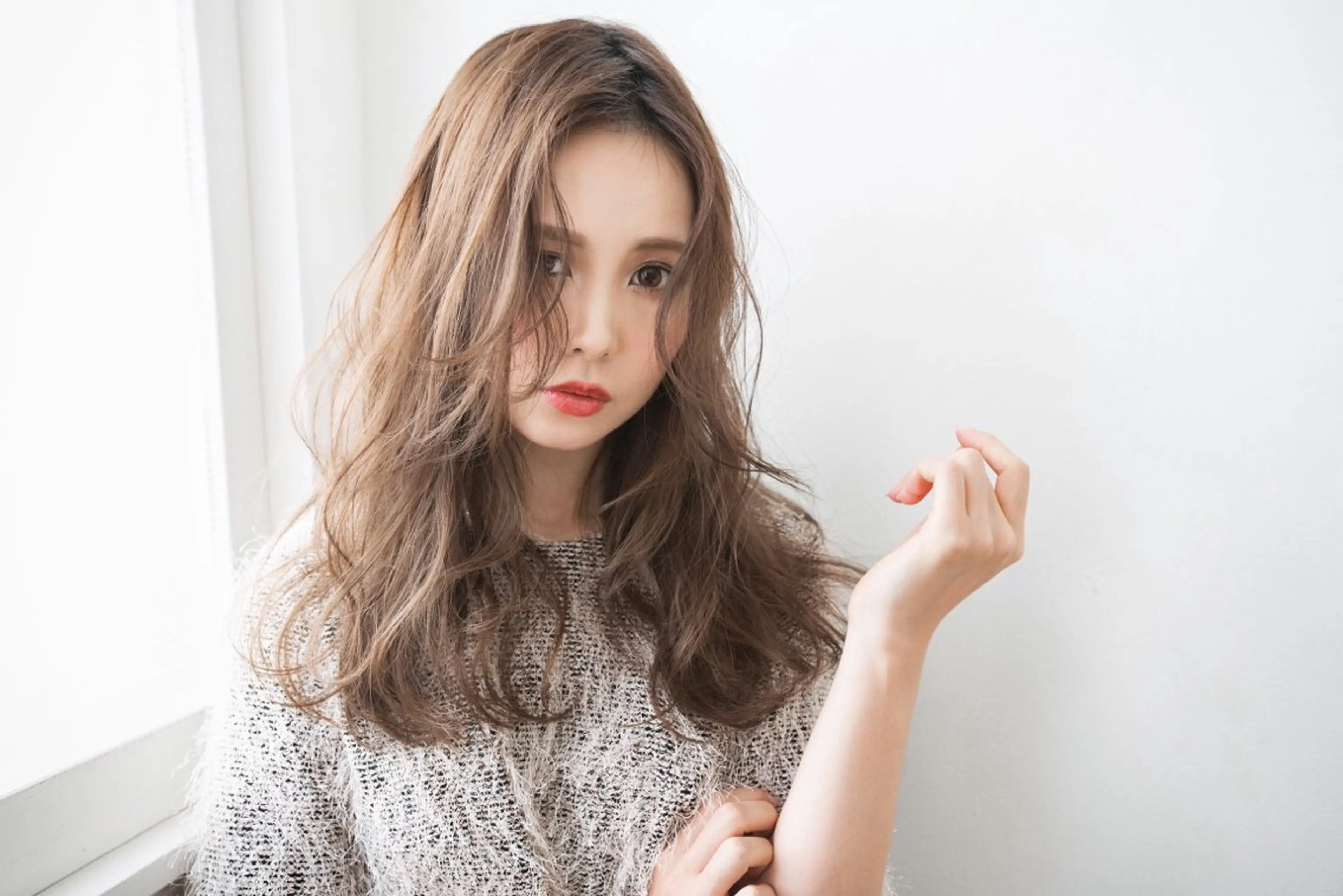 セミロング カラー 篠原 誠のヘアスタイル