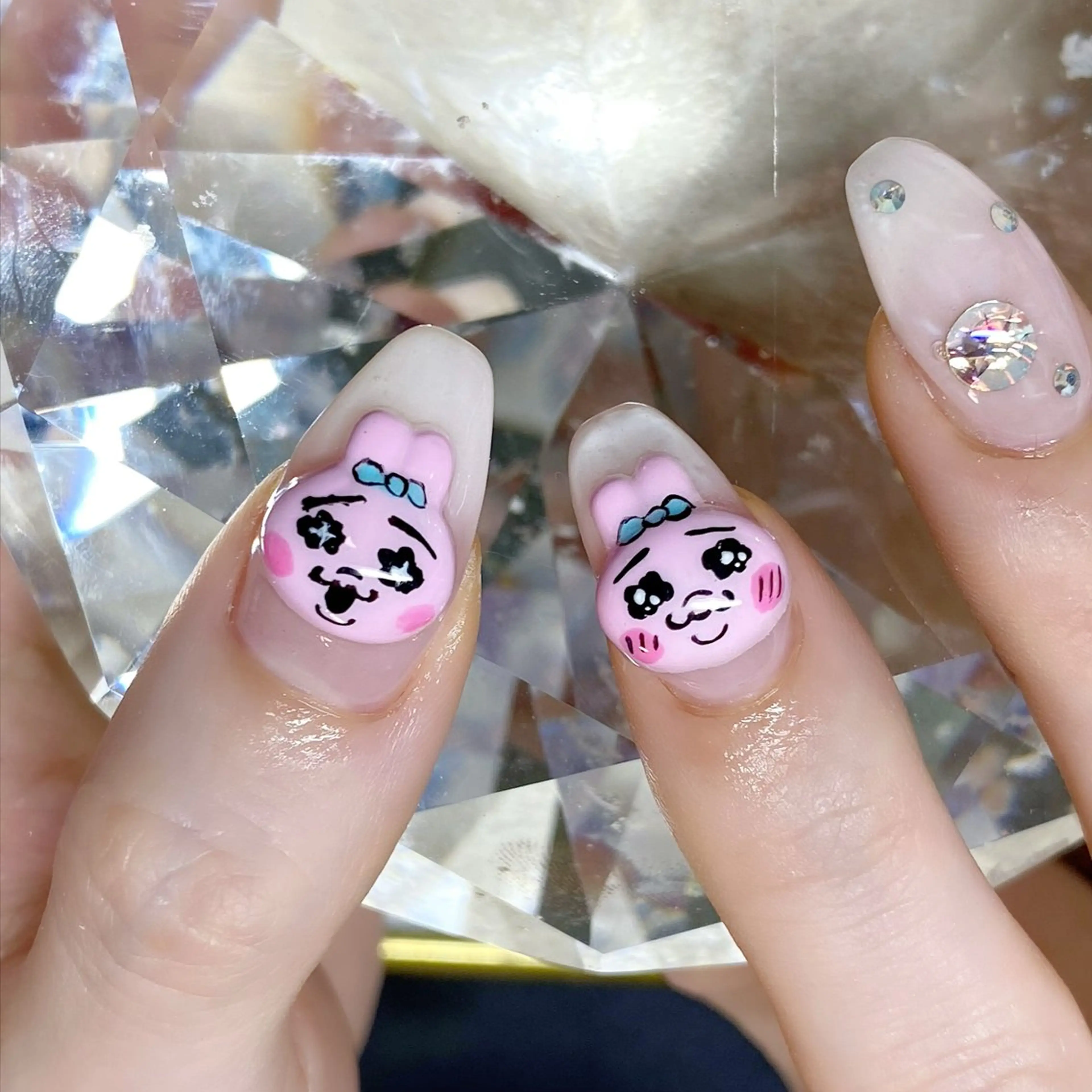 ネイル アートネイル ジェルネイル 持ち込み パラジェル ぷっくりネイル ハンドネイル 六本木ネイル阡夜一夜 当日＆持ち込み歓迎のネイルデザイン