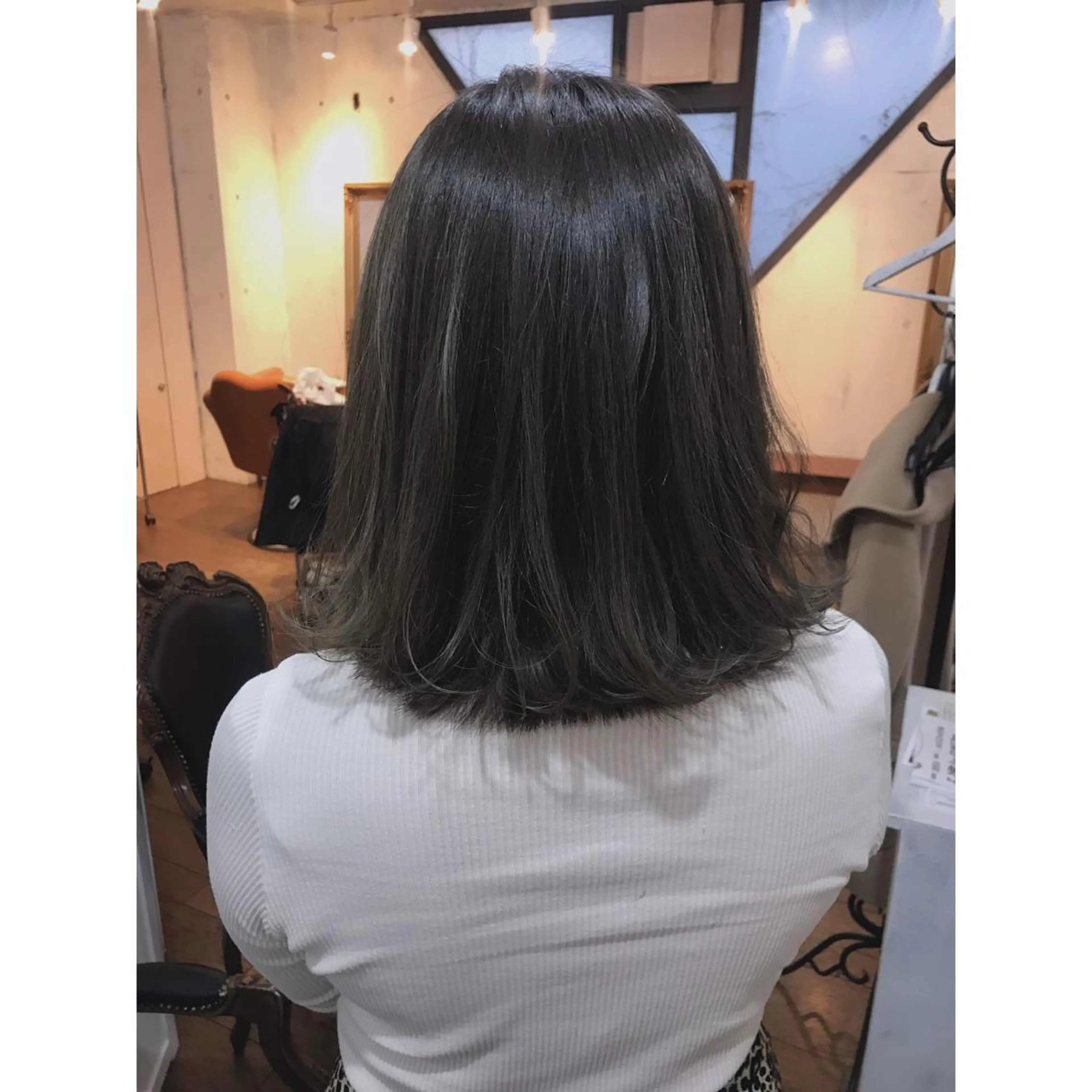 ミディアム カラー ヘアアレンジ グレージュ ミント corona hairdesign KAZUE MAEDA所属・マエダ　カズエ🫶 coronahairのヘアスタイル