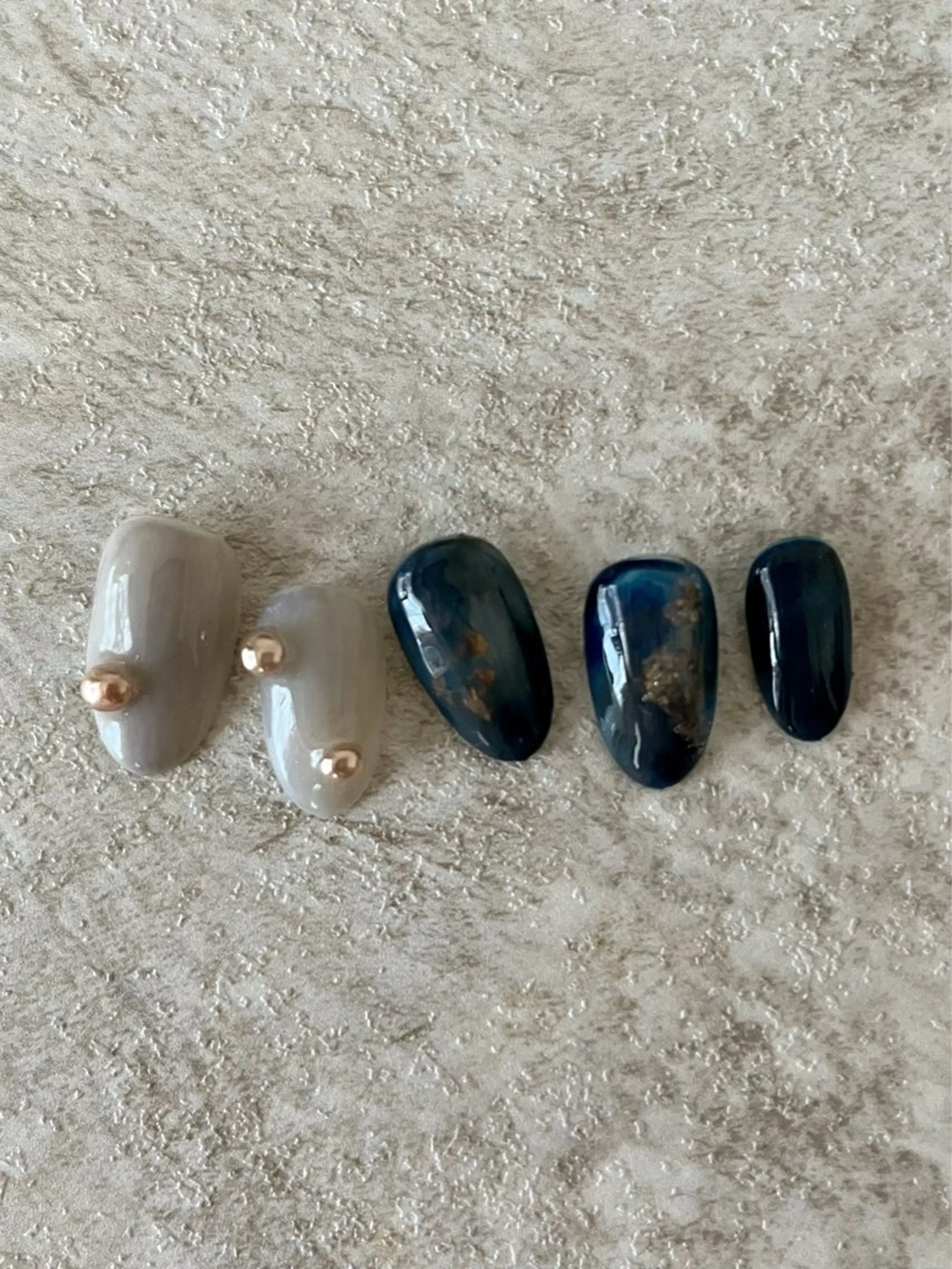 ネイル ブルー ニュアンスネイル MUKUTOU nail 　YUKIのネイルデザイン