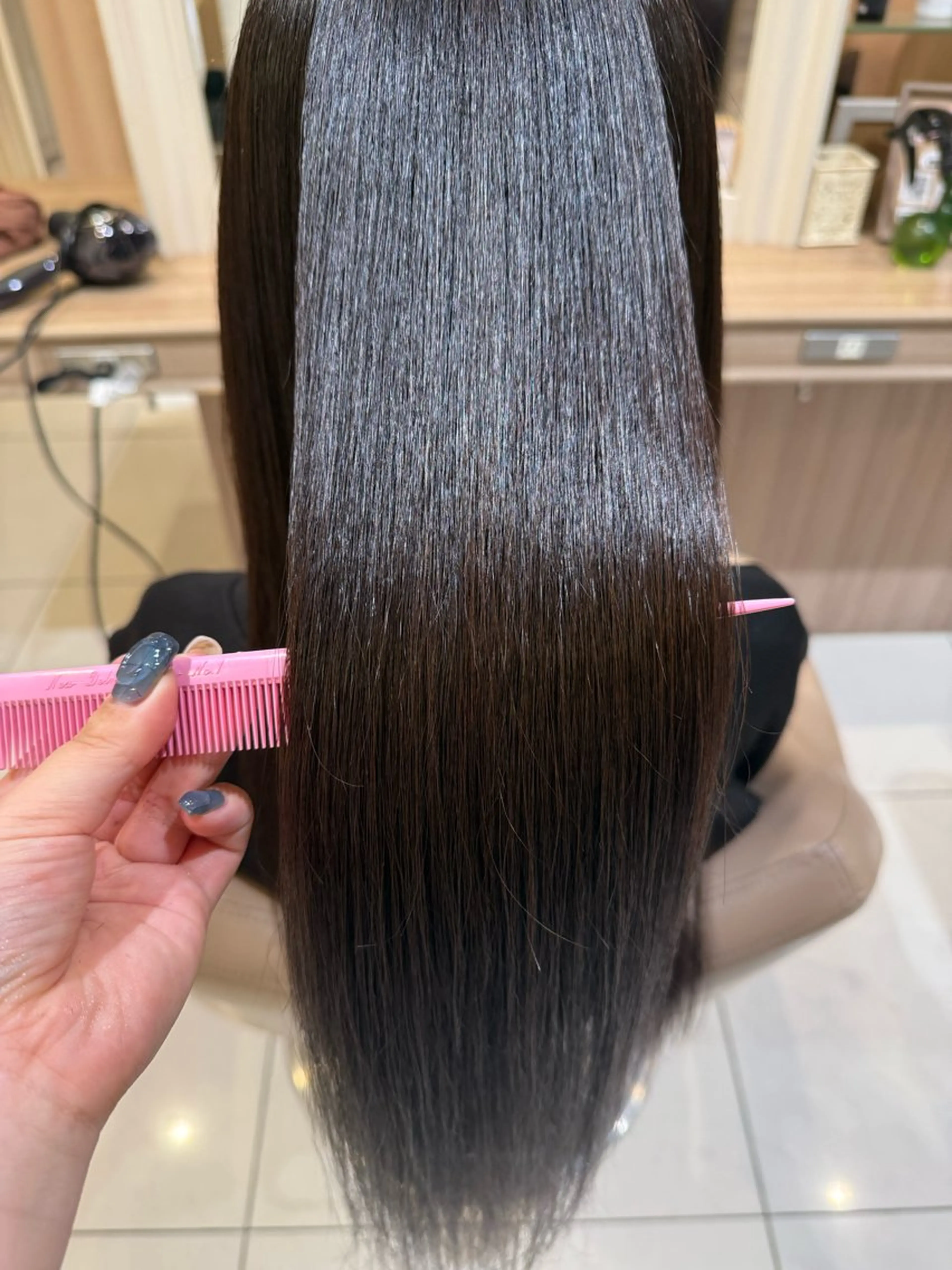 ロング パーマ カット 縮毛矯正 トリートメント 韓国ヘアメイク🎀/ 縮毛矯正✨山本媛香のヘアスタイル