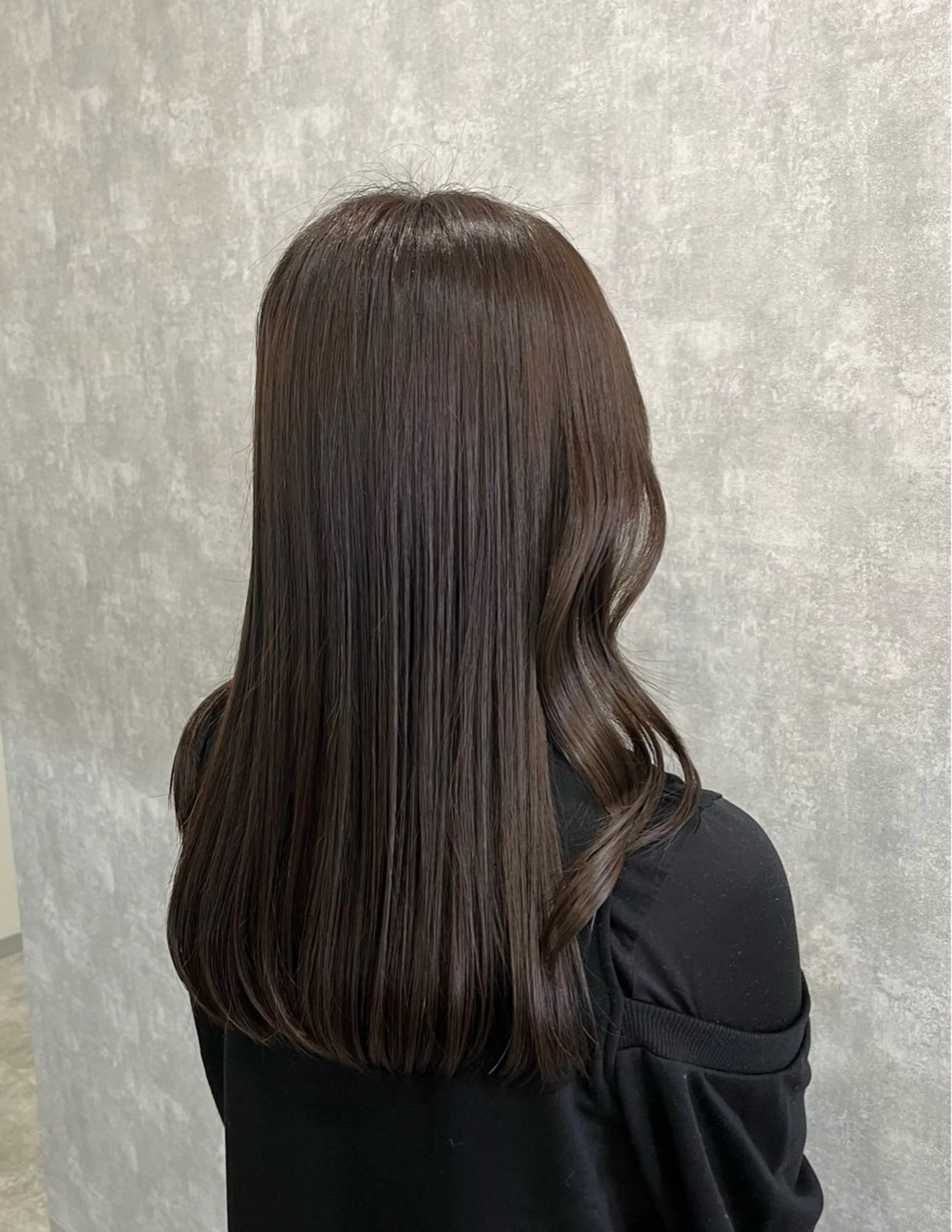 ロング カラー ブラウンカラー チョコレートブラウン カット ヘアカラー トリートメント Rangali nanamiのヘアスタイル