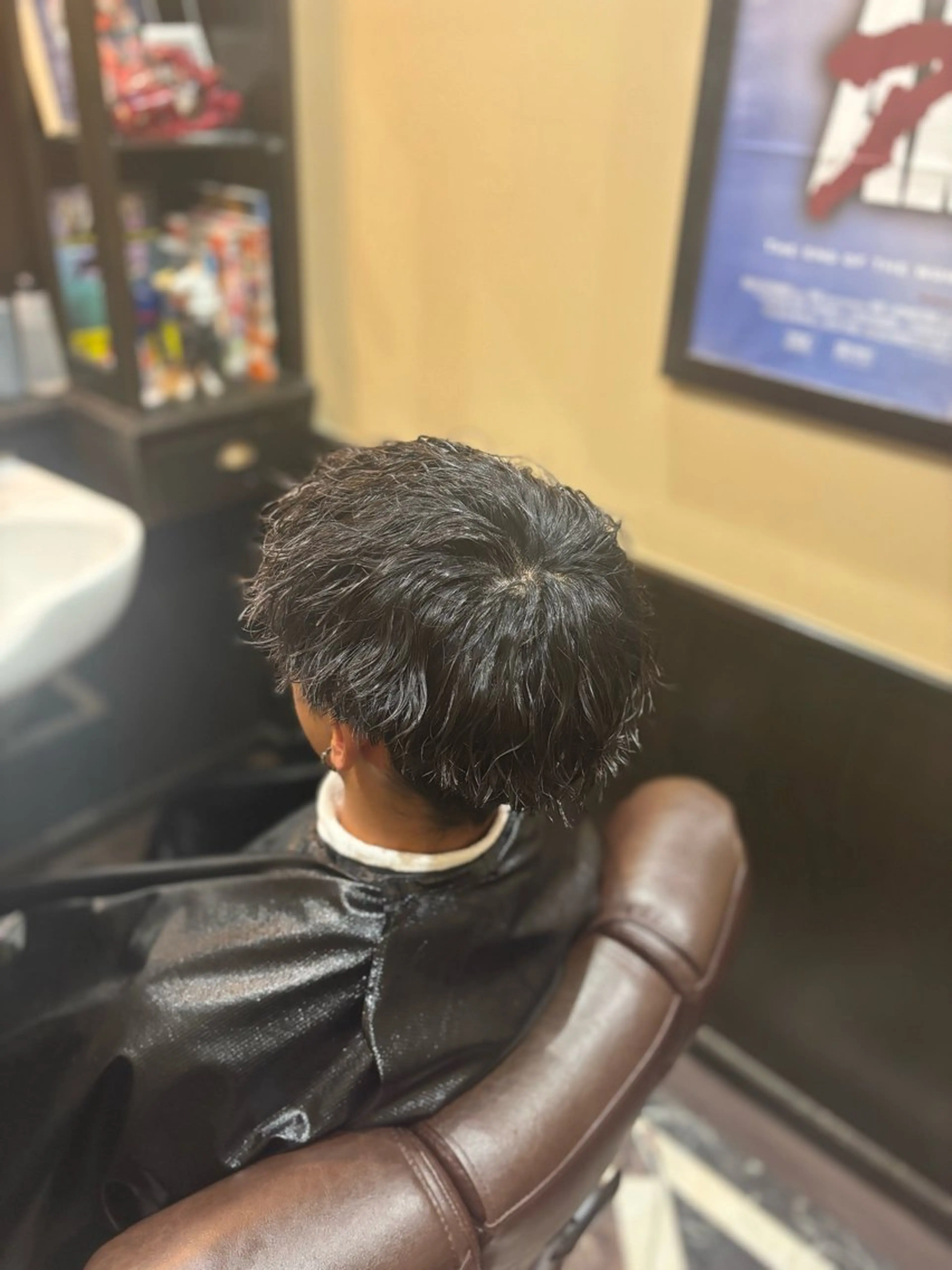 ショート メンズ メンズパーマ くせ毛 與那嶺 瑞利のヘアスタイル