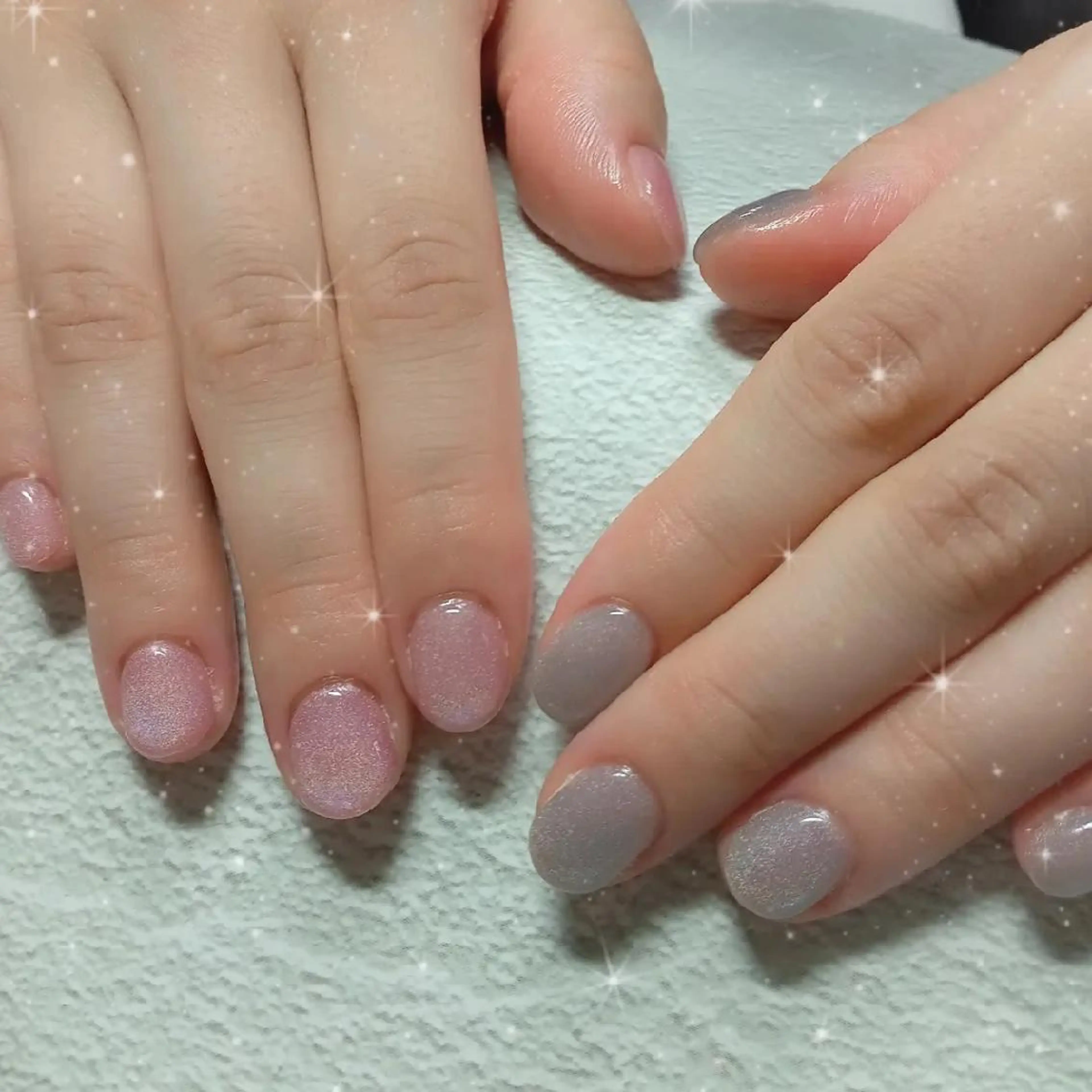 ネイル キラキラネイル マグネットネイル ビー玉ネイル オフィスネイル シンプルネイル ハンドネイル flure de neige yukiのネイルデザイン