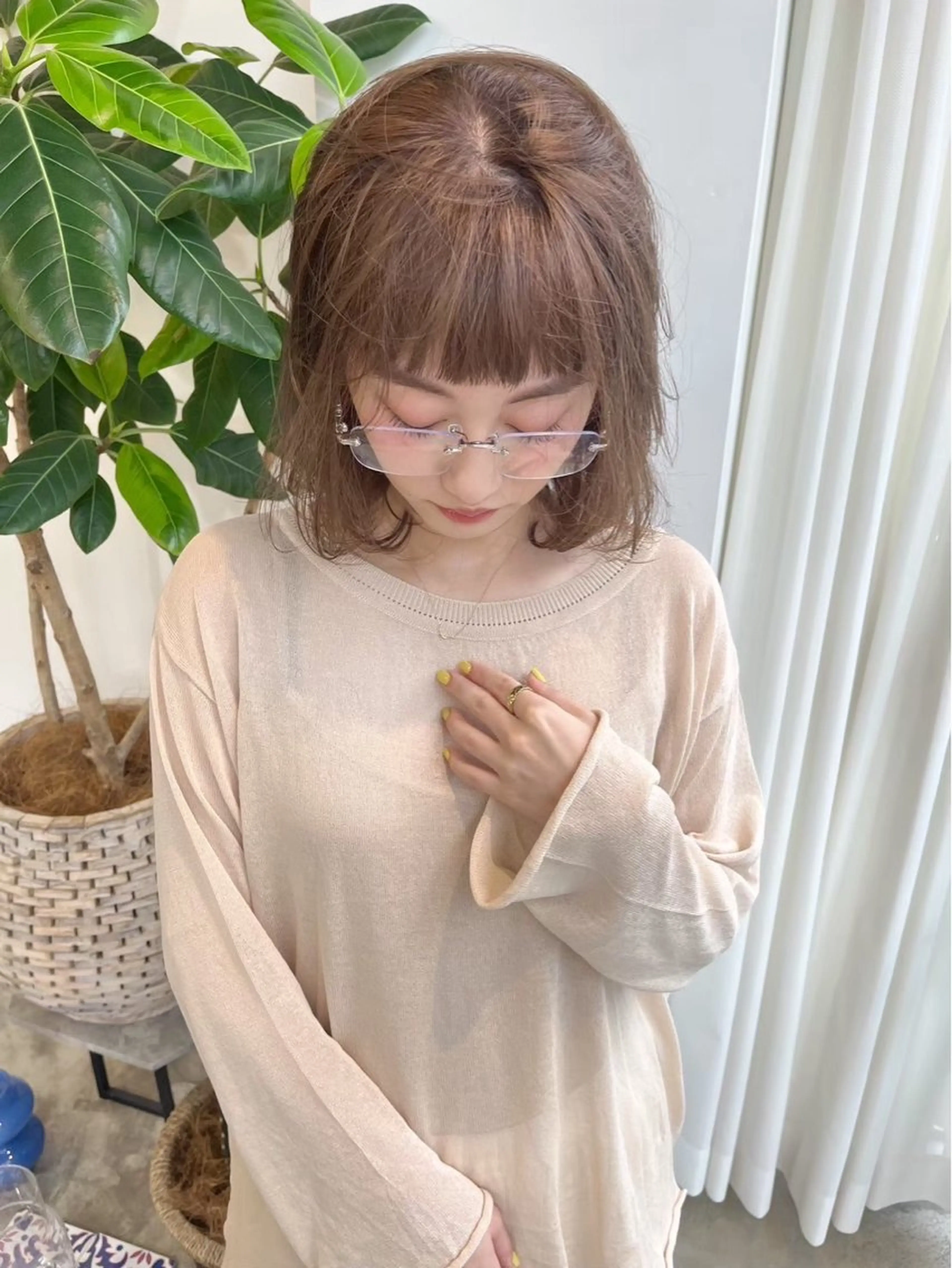 ミディアム ness rinaのヘアスタイル