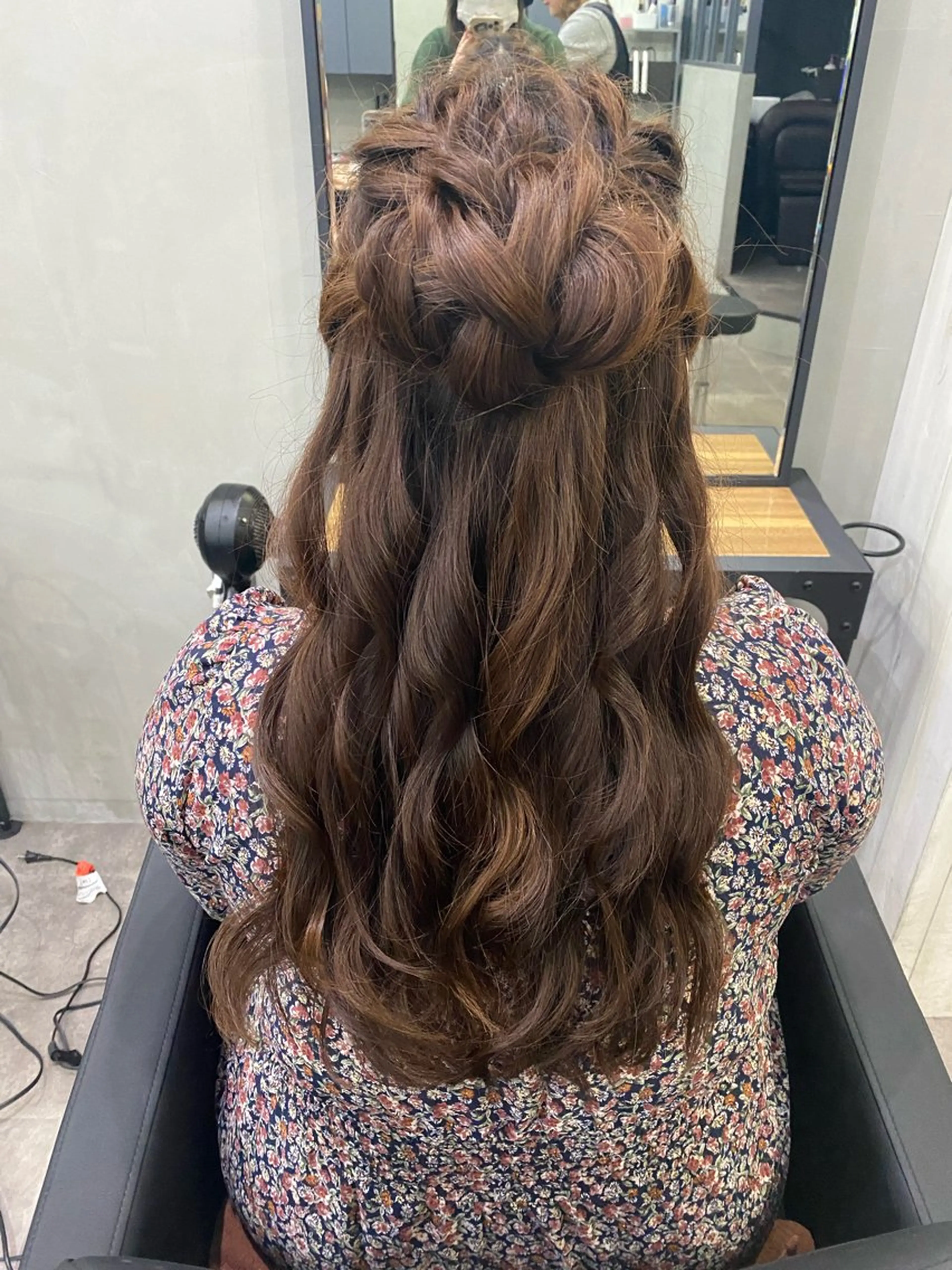 ロング ヘアアレンジ ハーフアップ Cecil hair所属・yui/パーマ/ メンズカットのヘアスタイル