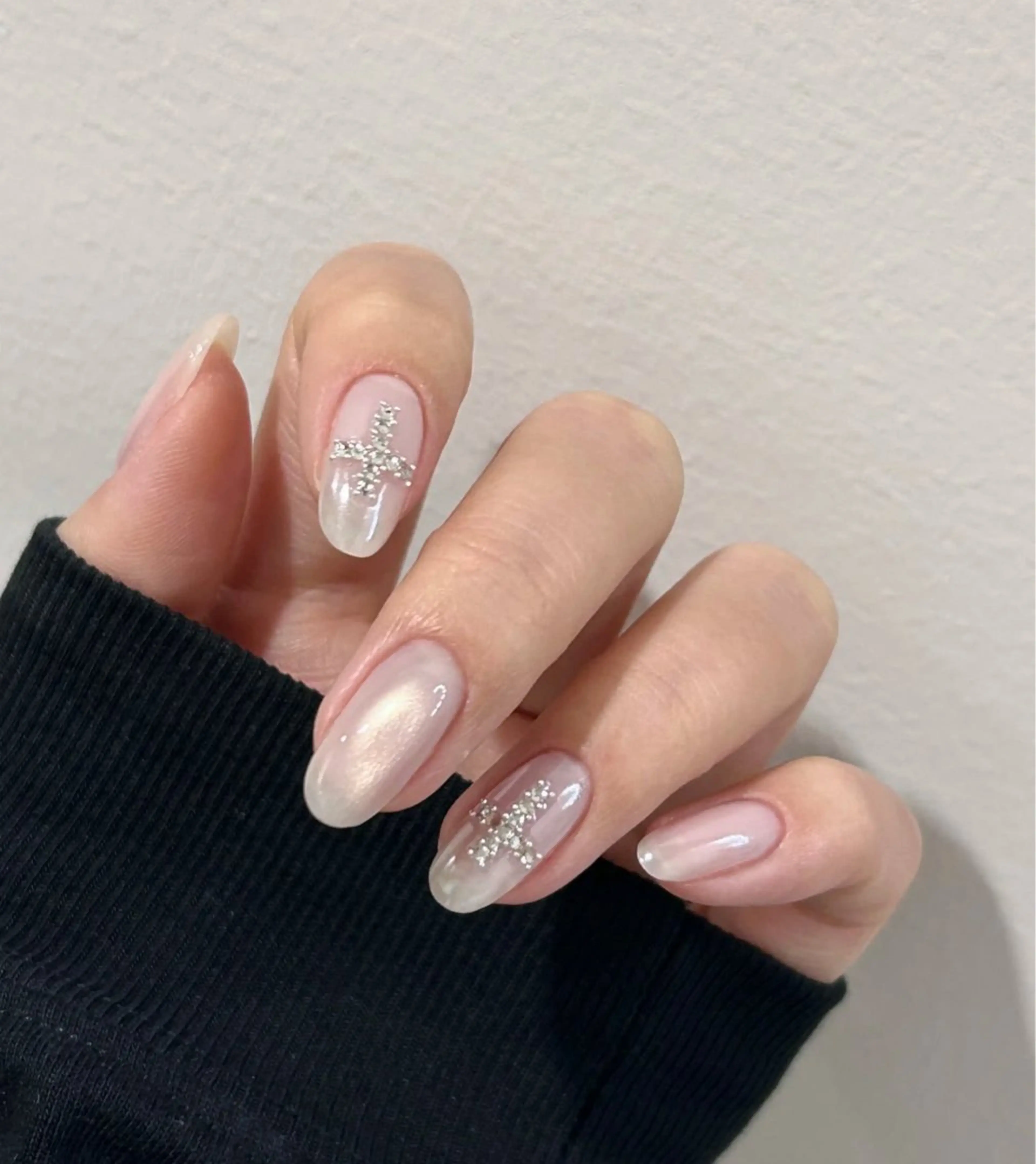 ネイル ハート 韓国ネイル オフィスネイル ワンカラーネイル シンプルネイル ハンドネイル Lynn_ Nailのネイルデザイン