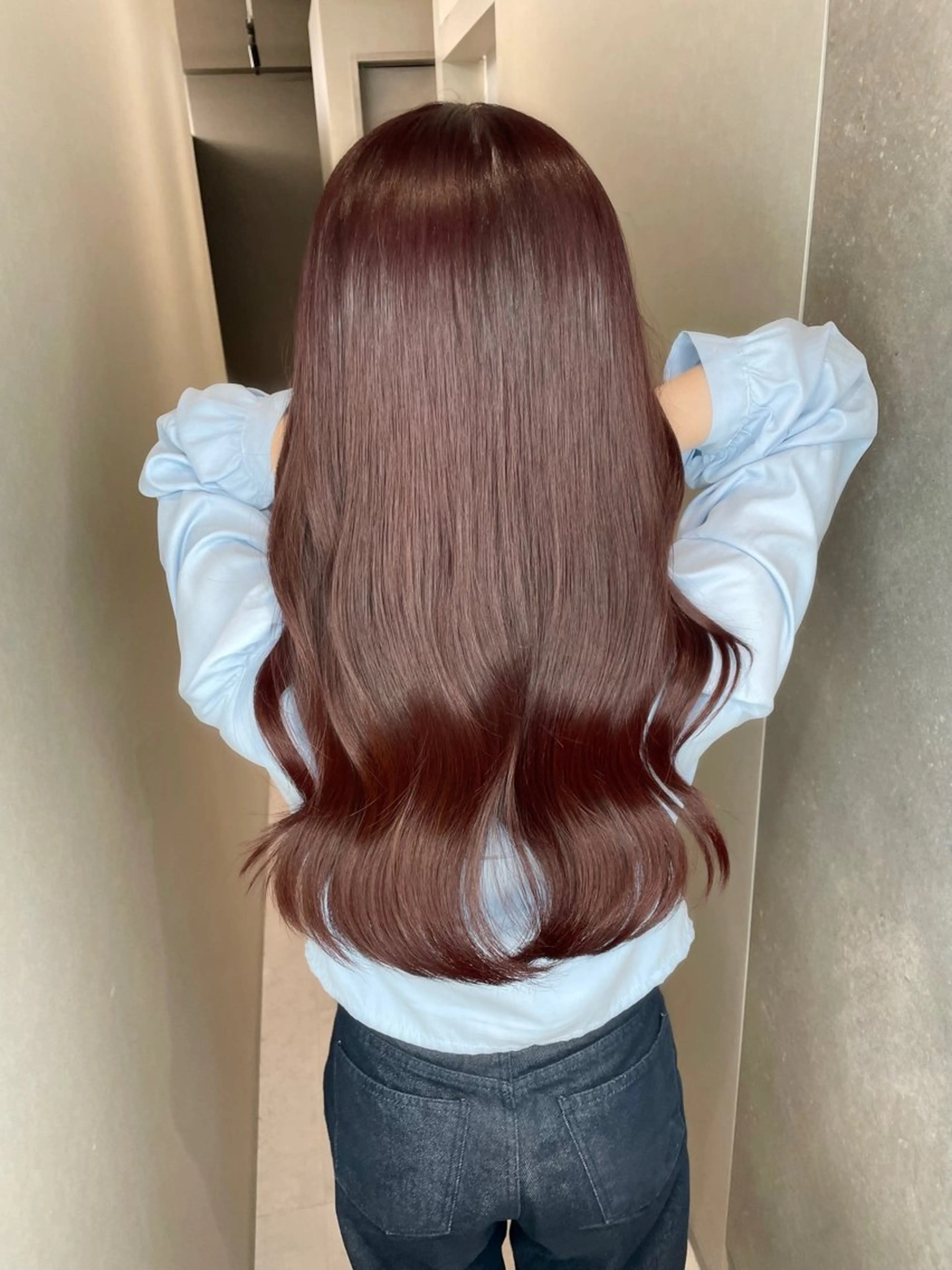 セミロング カラー 透明感カラー 髪質改善 ヘアカラー トリートメント 今井 勝也のヘアスタイル