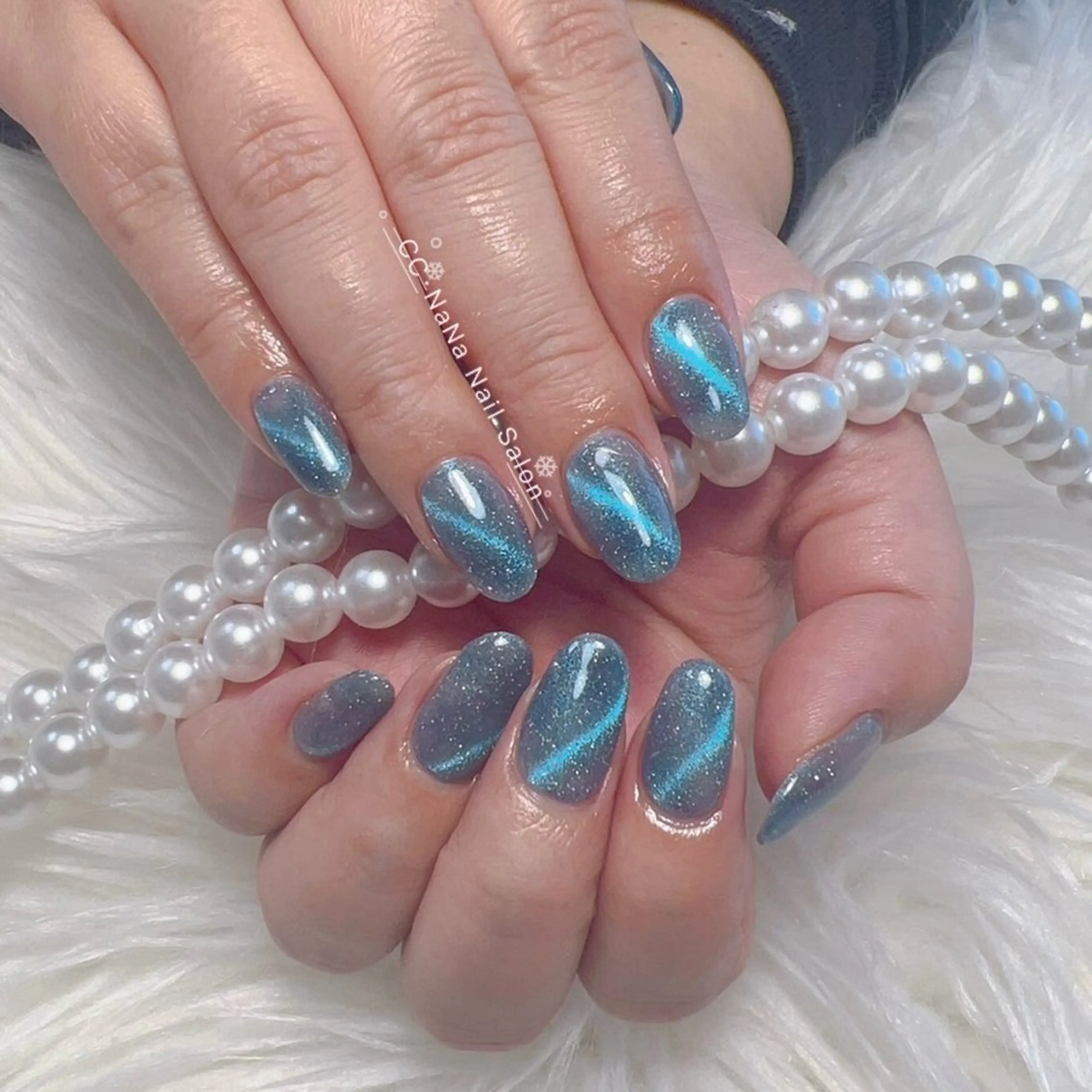 ネイル チークネイル フラッシュネイル ハート キラキラネイル 韓国ネイル ハンドネイル 💎CC・NaNa 韓国風ネイル🌙Cのネイルデザイン