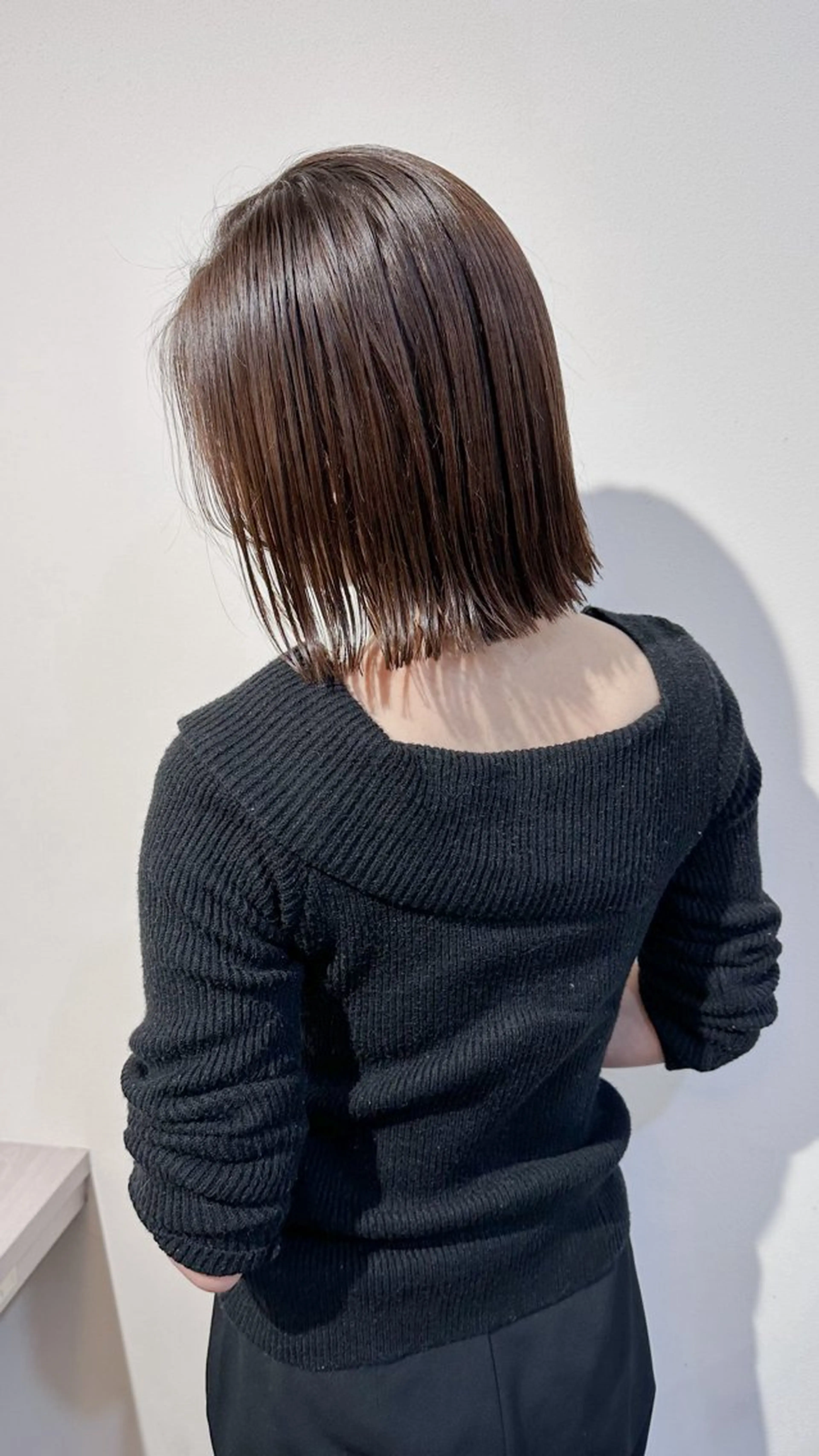 ミディアム カラー ショートボブ ブリーチ 透明感カラー ブリーチなしカラー ボブ カット ヘアカラー 竹内啓太 ボブのヘアスタイル