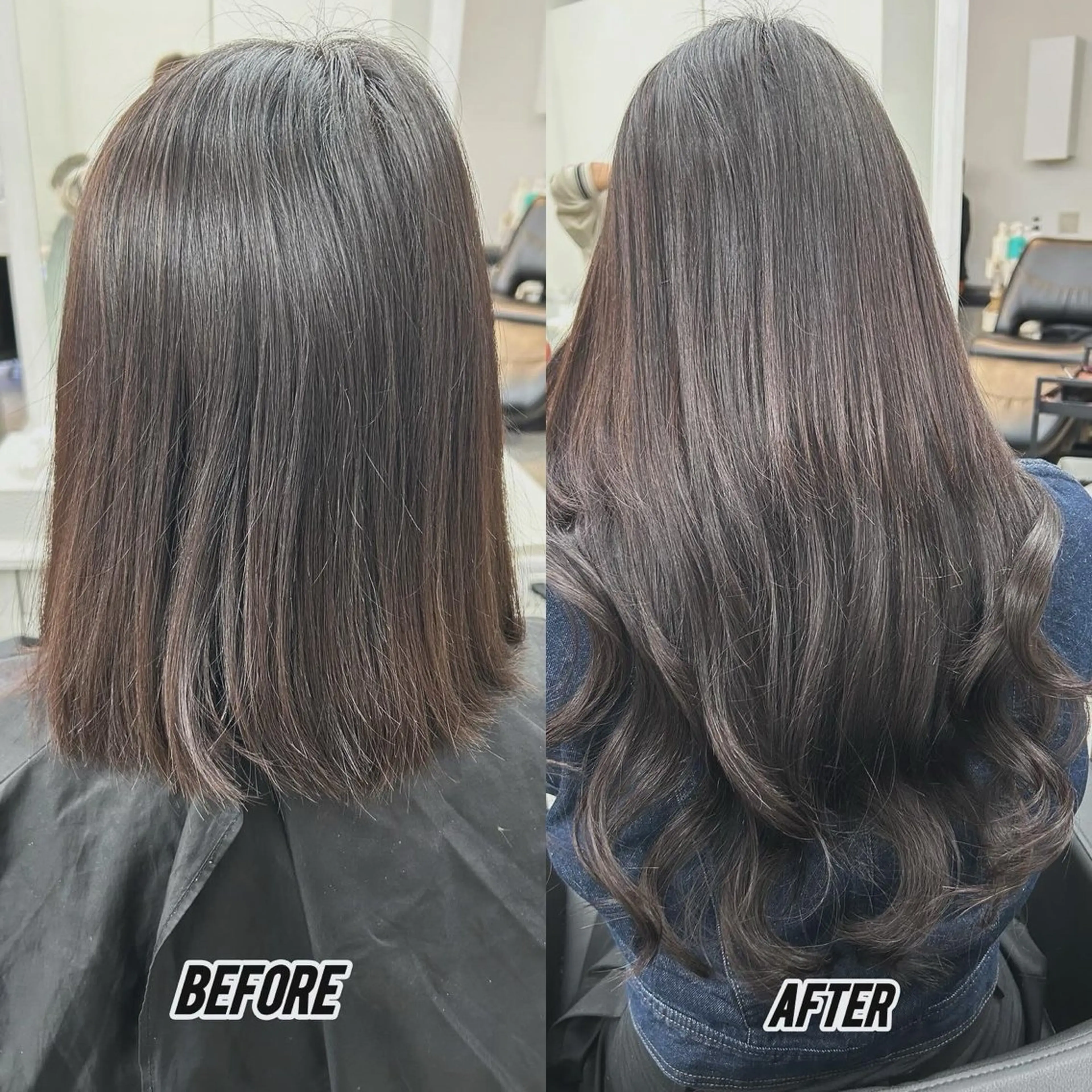 ロング ヘアアレンジ シールエクステ ボブ エクステ ハイライト レイヤーカット カット パーマ エクステ ヘッドスパ alpha. カラーエクステ下妻のヘアスタイル