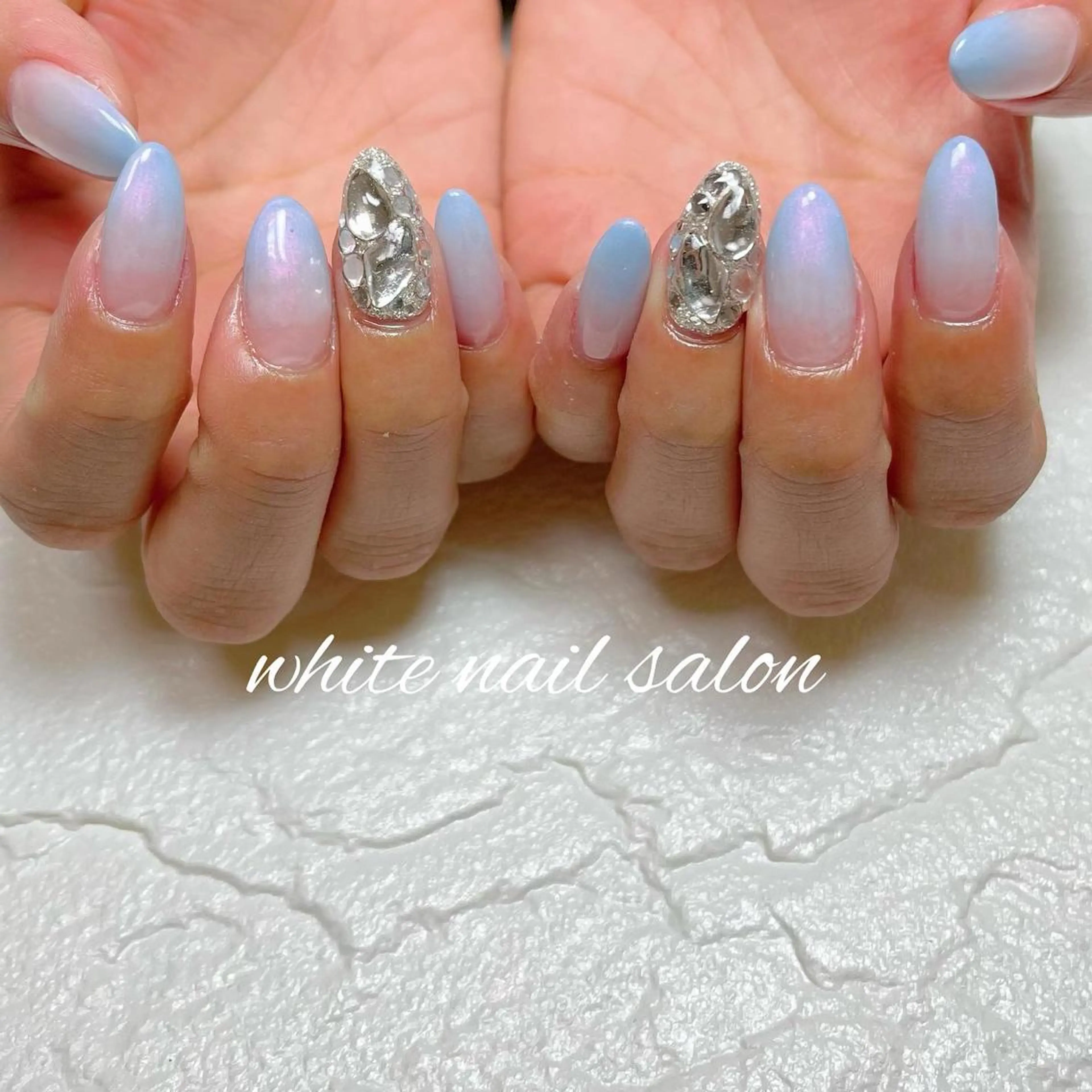 ネイル フットネイル ジェルネイル ハードジェル ラメ(グリッター) 持ち込み ハンドネイル white nail salonのネイルデザイン
