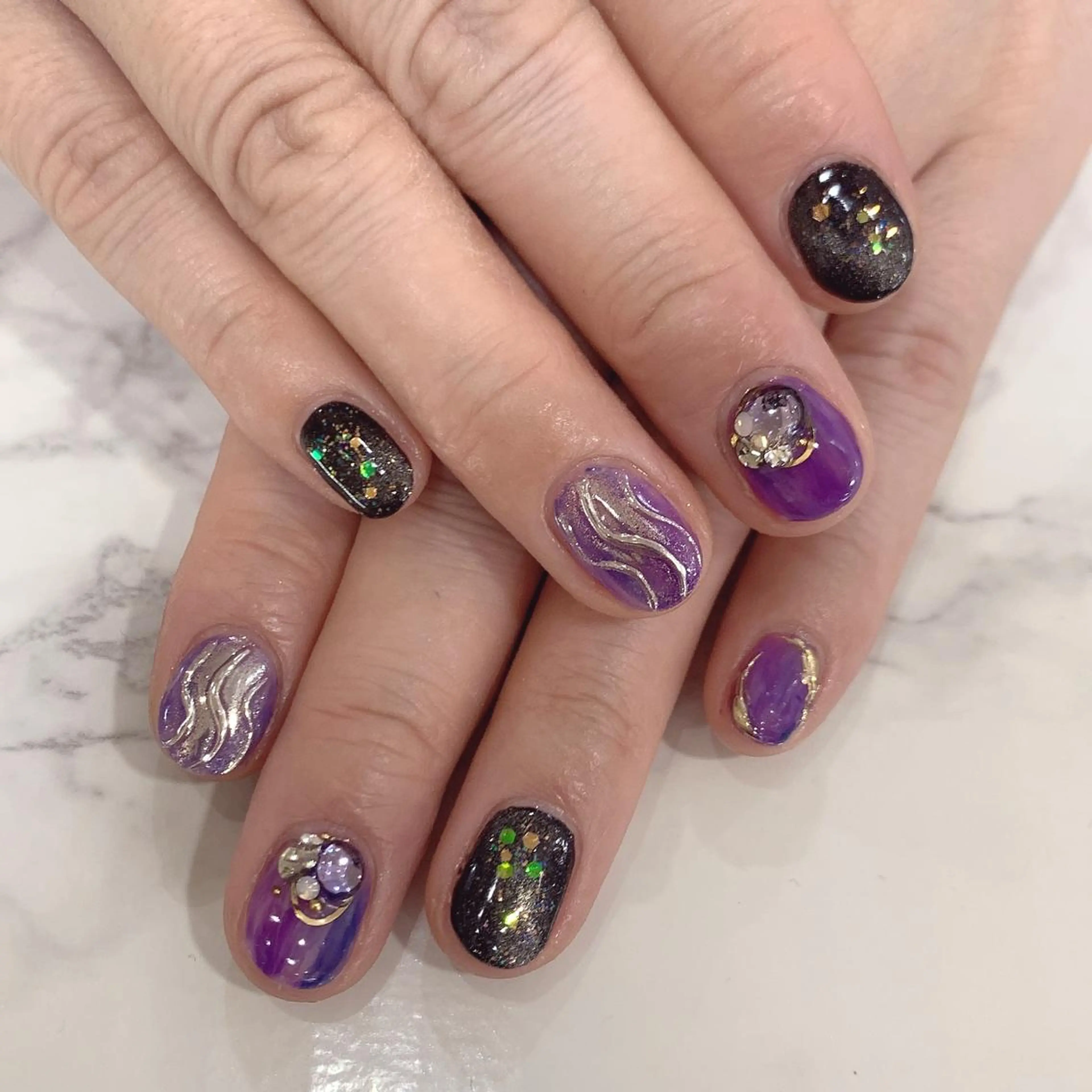 ネイル マグネットネイル ミラーネイル 高橋 実和子のマツエク・マツパデザイン