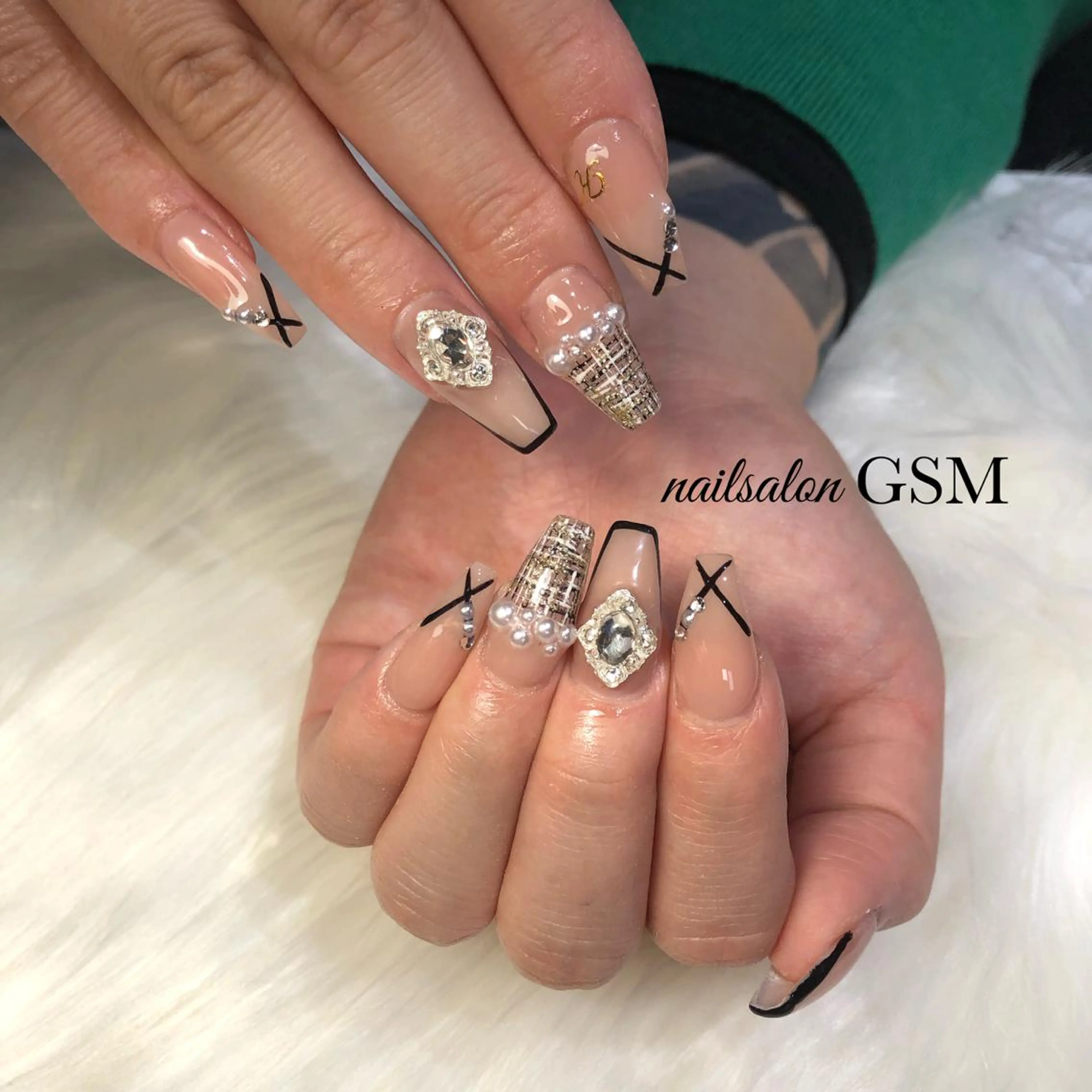 ネイル ツイードネイル ハンドネイル nail salon GSMのネイルデザイン