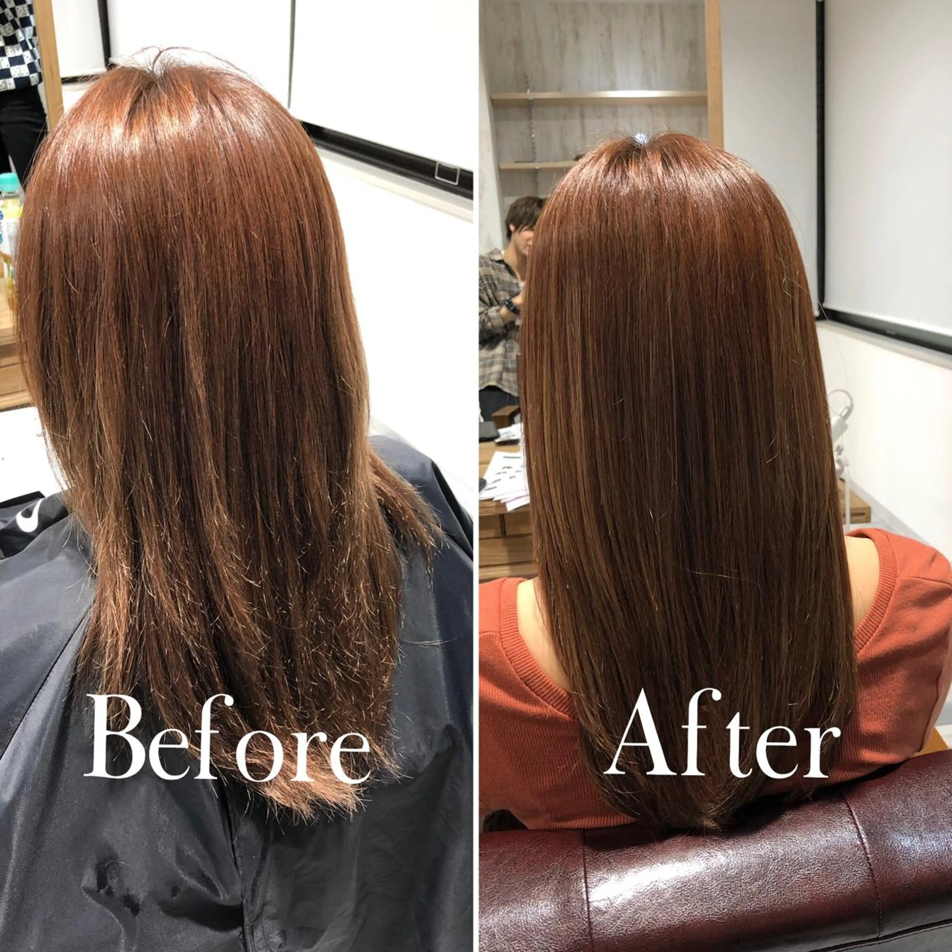 セミロング カラー 髪質改善特化 スギヤマハヤトのヘアスタイル