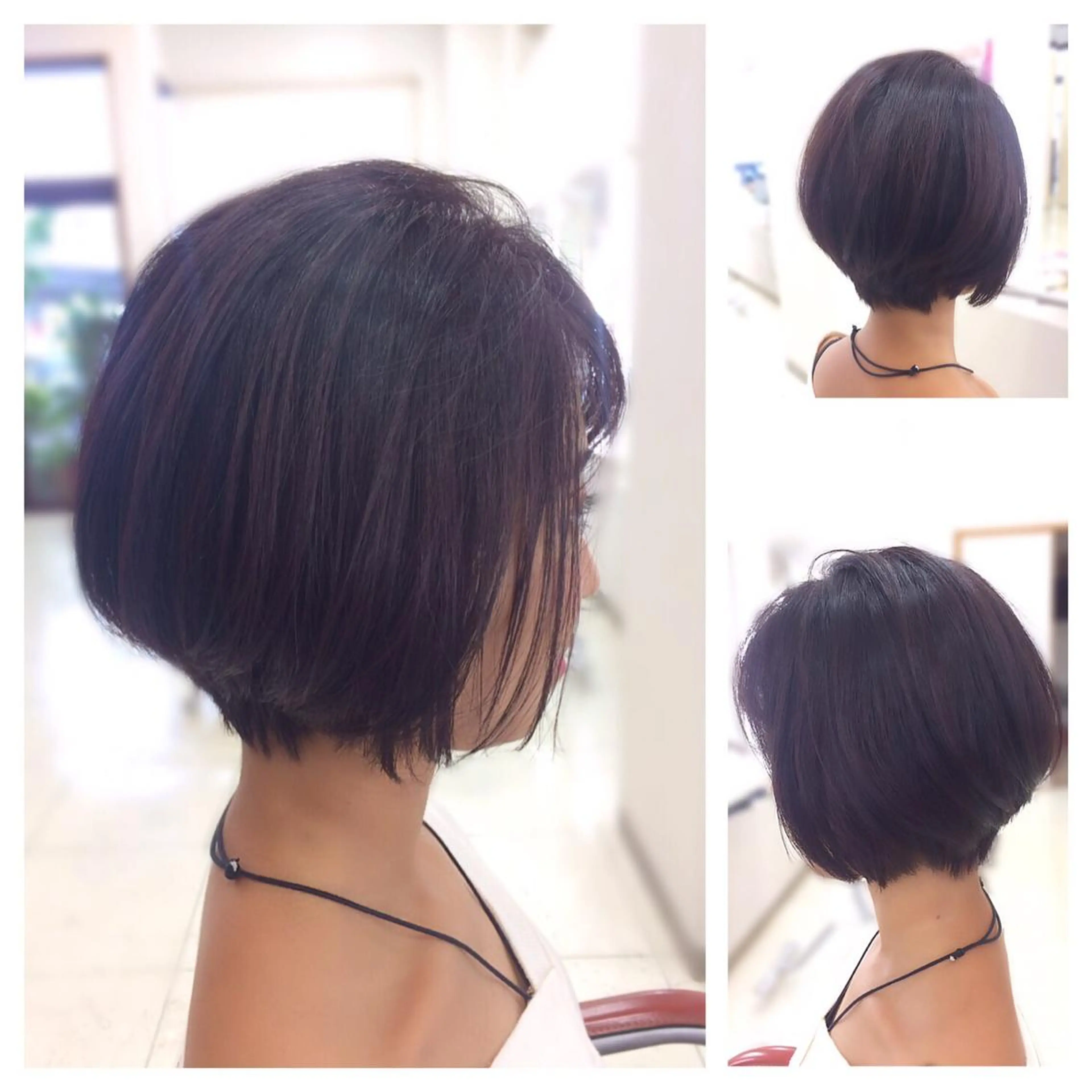 ショート カラー ショートボブ ベージュカラー ピンクカラー パープルカラー ボブ カット ヘアカラー トリートメント いけだ ゆうのヘアスタイル