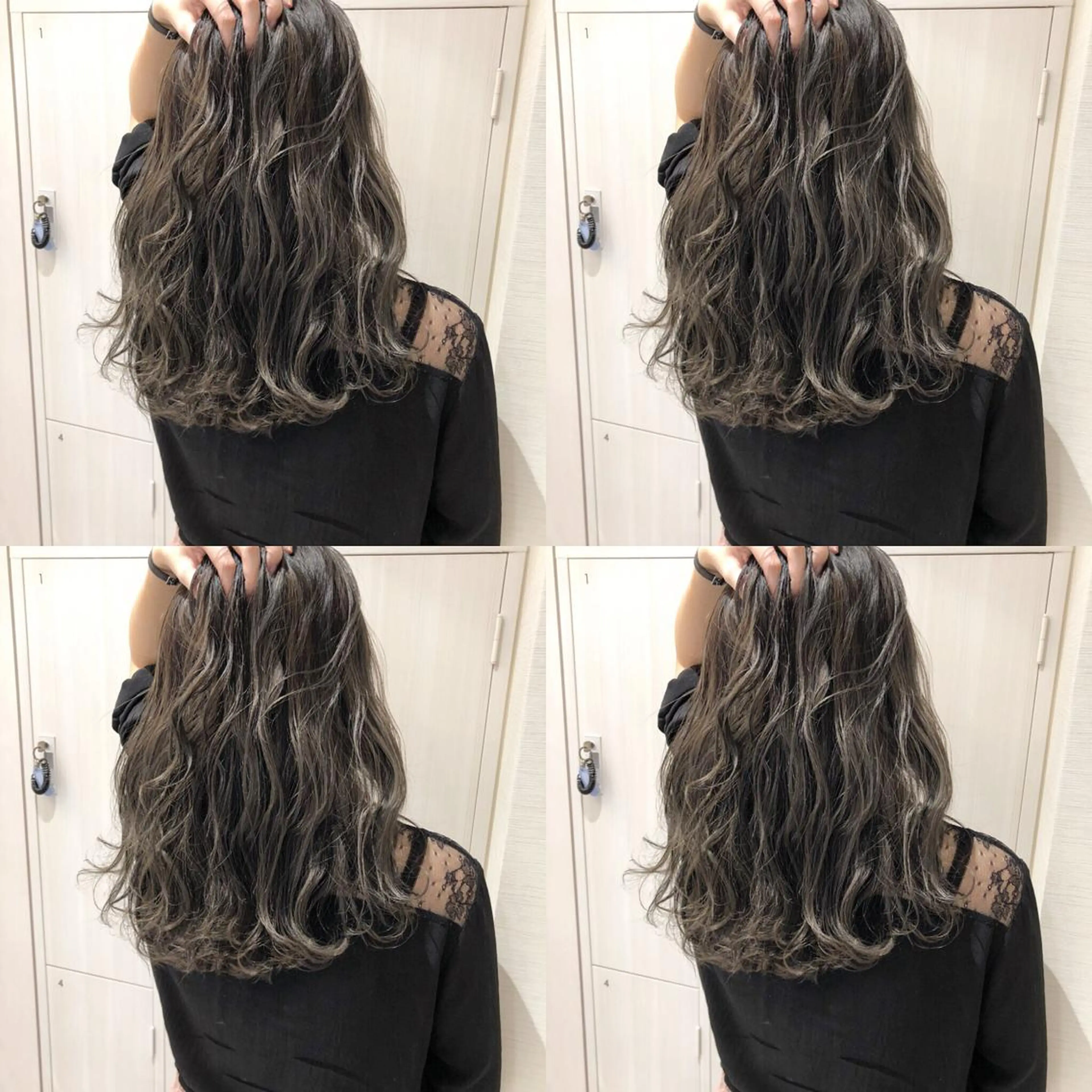 ロング カラー バレイヤージュ ブリーチ グラデーションカラー ハイライトカラー イルミナカラー レイヤー/韓国/ 顔周り/しんやのヘアスタイル