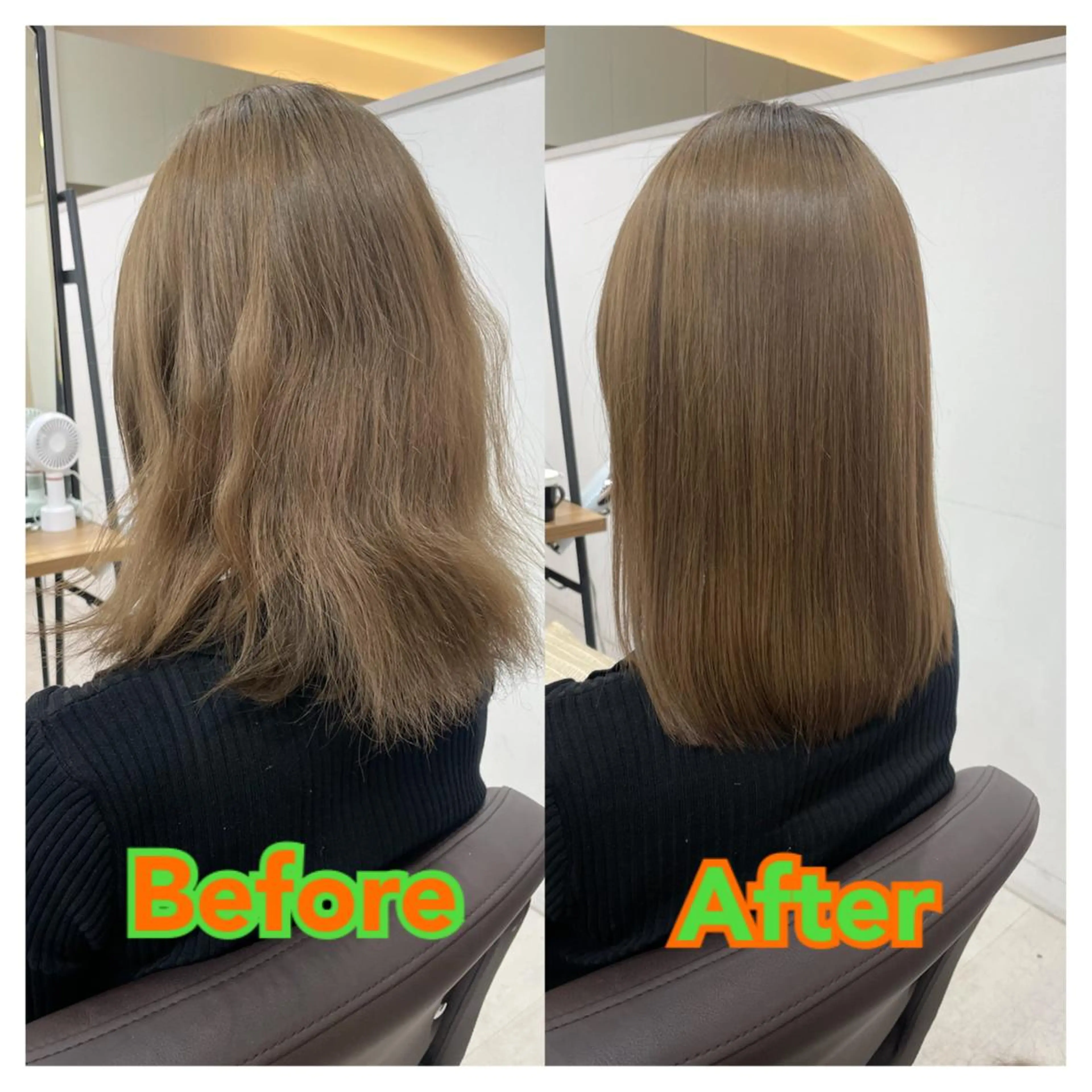 ミディアム カット 縮毛矯正 トリートメント 村山 茉衣のヘアスタイル