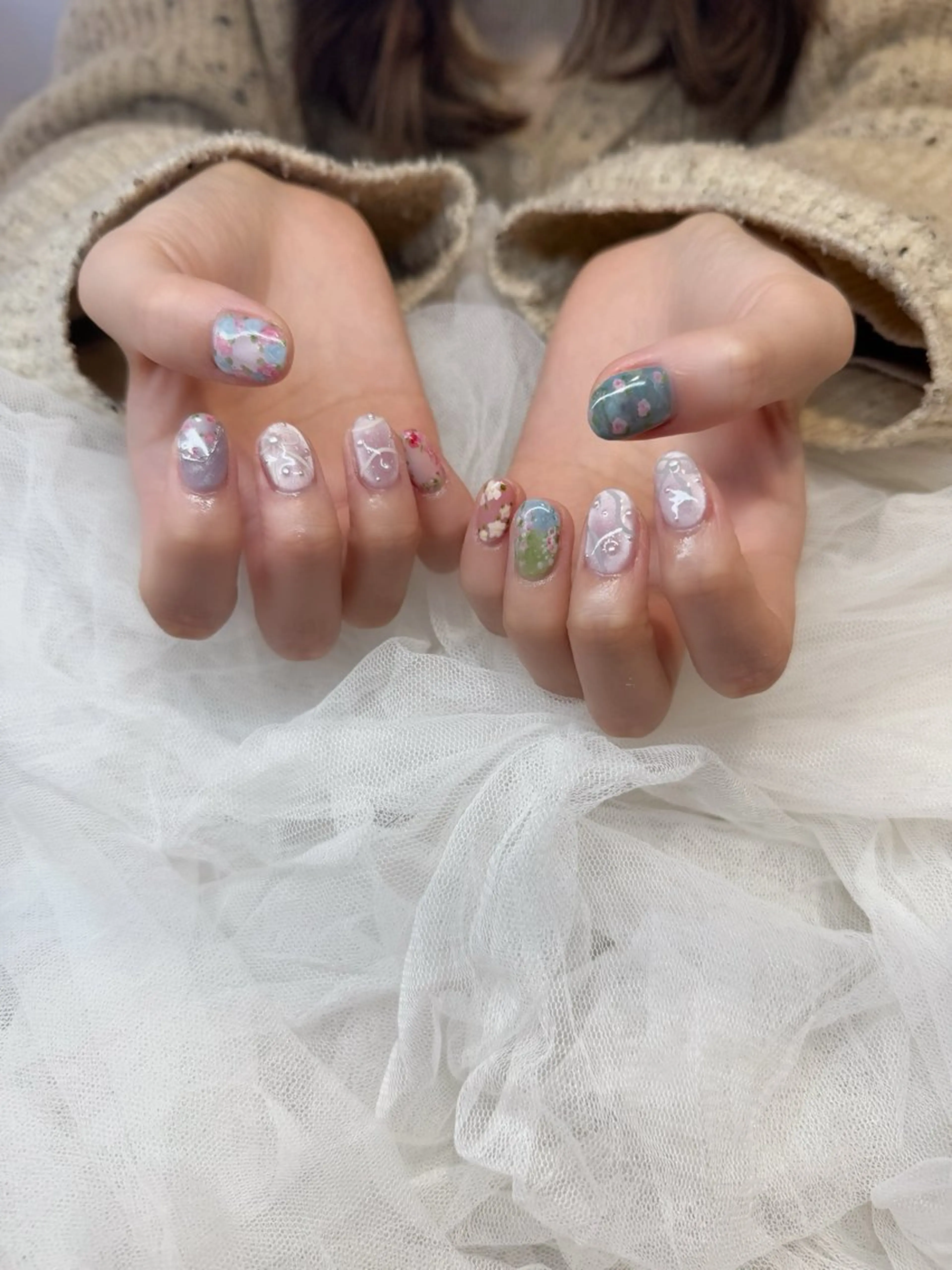 ネイル ハンドネイル 新井 ひなののネイルデザイン