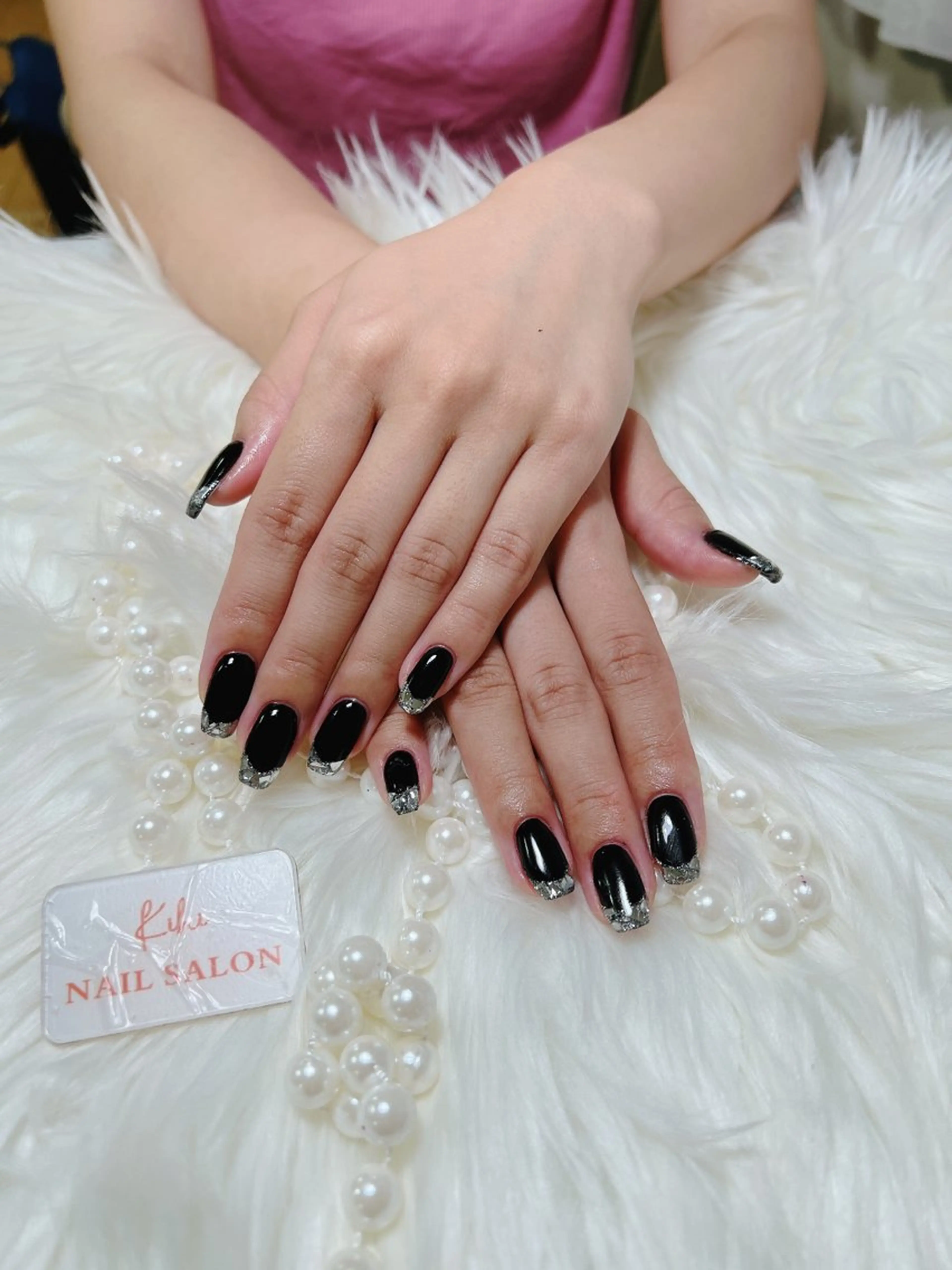 ネイル フレンチネイル ガラスフレンチ 米澤 ハナユキのネイルデザイン