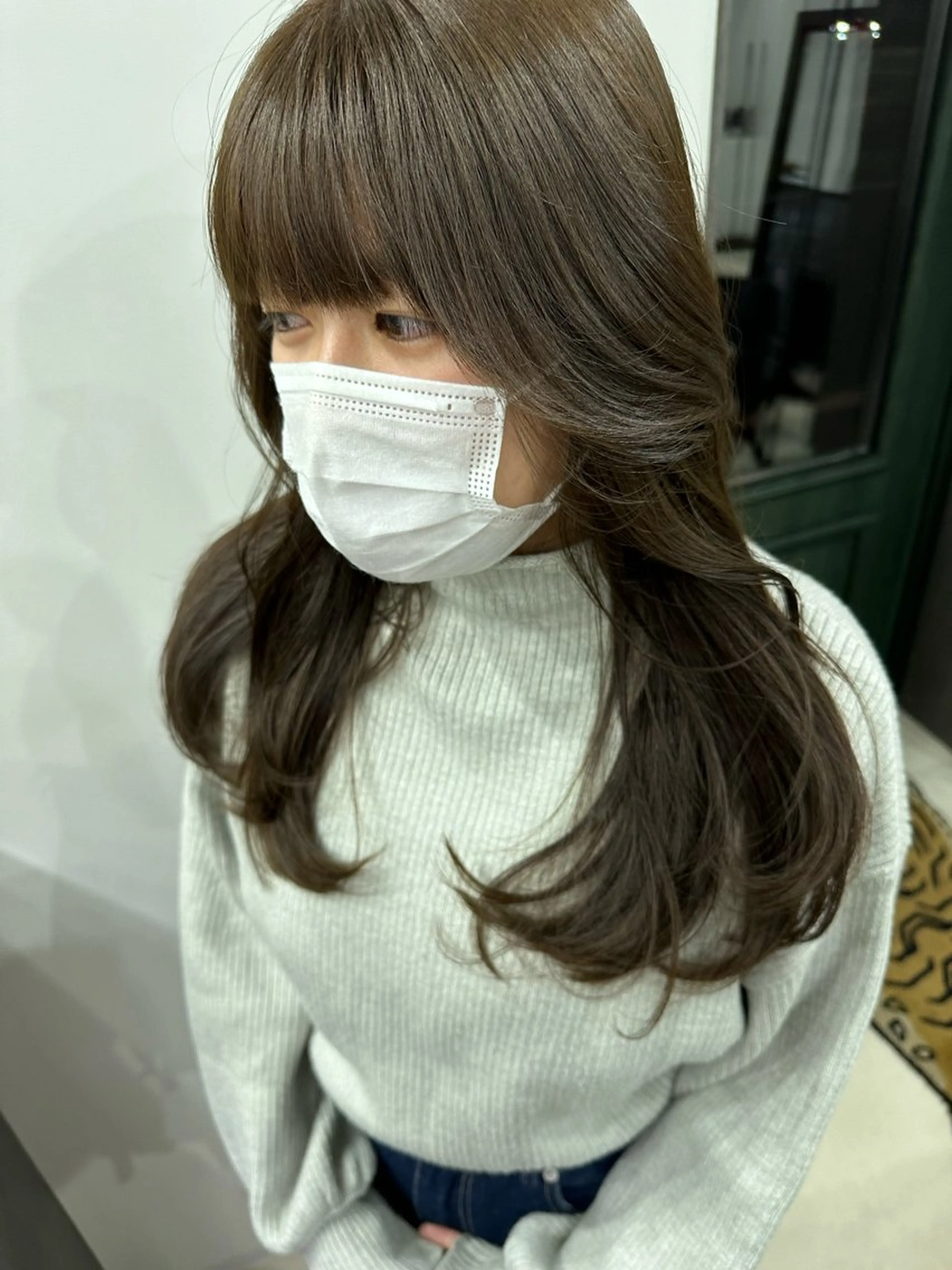 セミロング カラー さあや 【透け感/艶感】のヘアスタイル