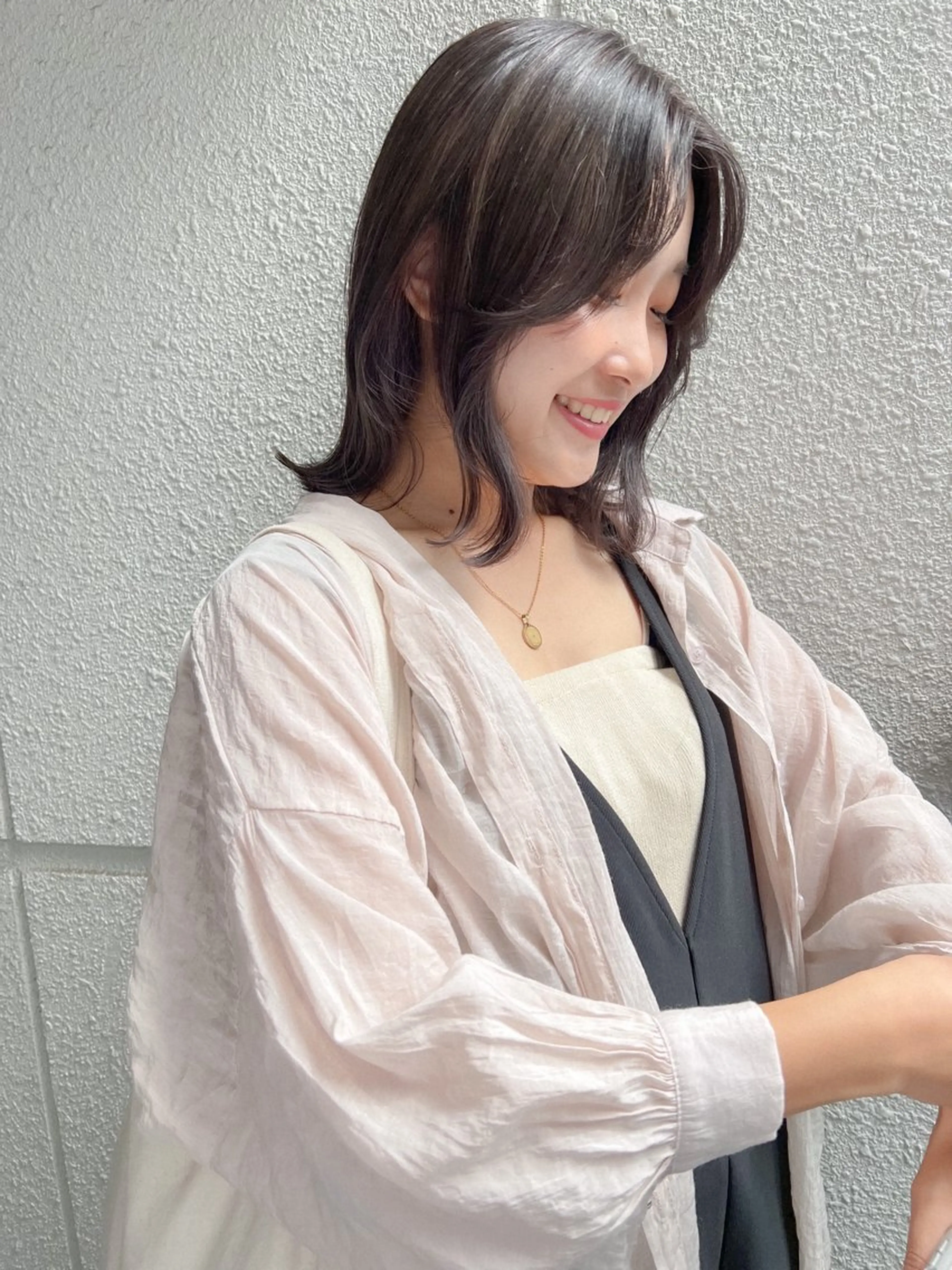 ミディアム カラー ブリーチ グレージュ カラーパティシエ facce🌼ikoのヘアスタイル