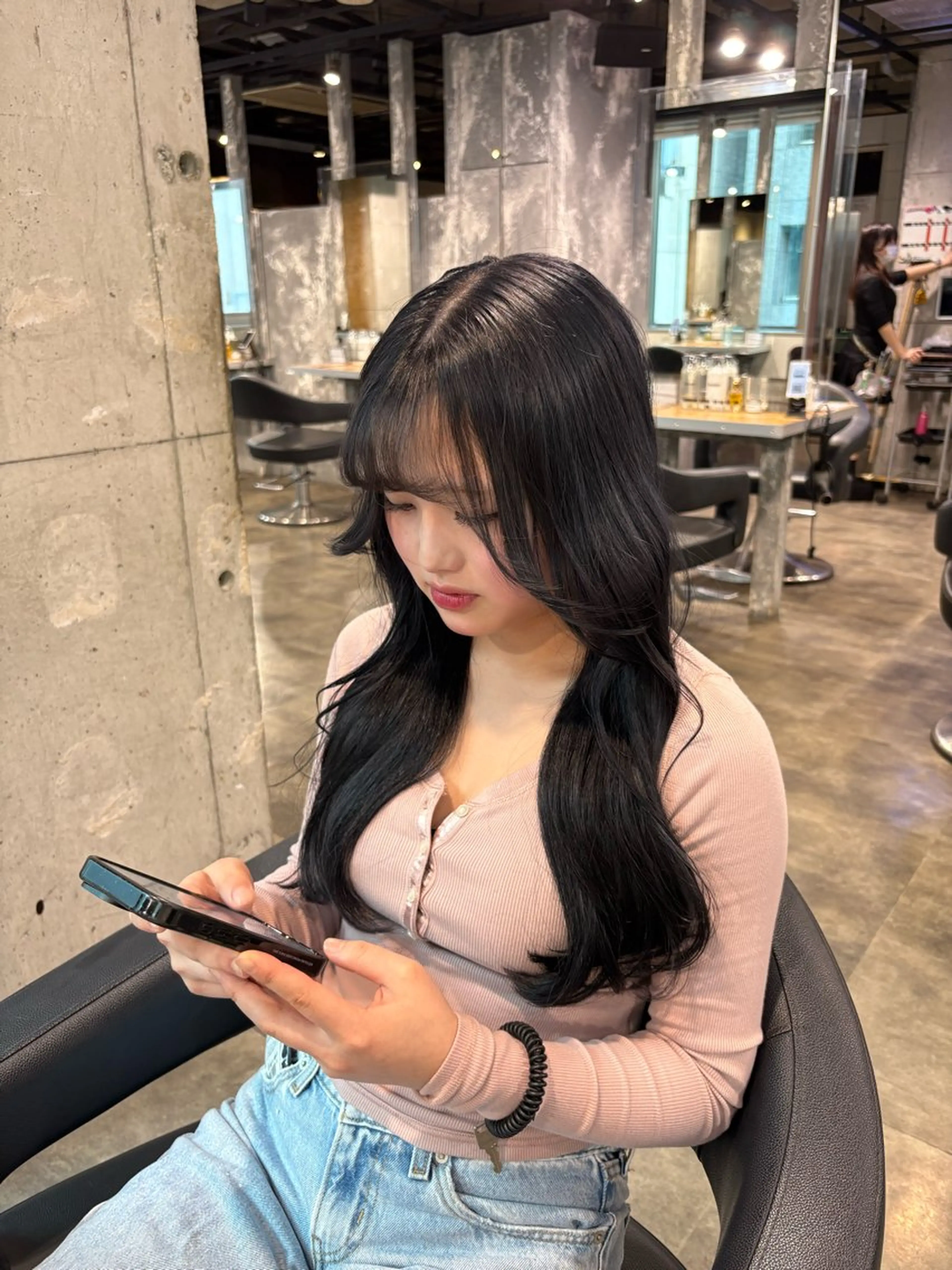 ロング カラー ヘアカラー ヘアセット ハイトーン 横浜💞ミオのヘアスタイル