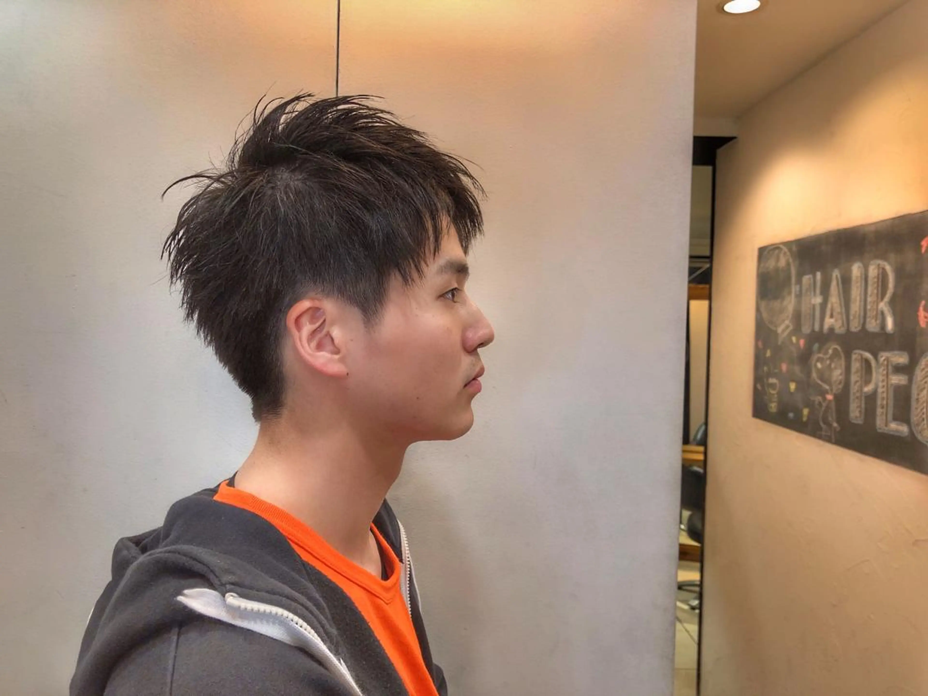 ショート カラー パーマ メンズ 美髪矯正 Rioのヘアスタイル