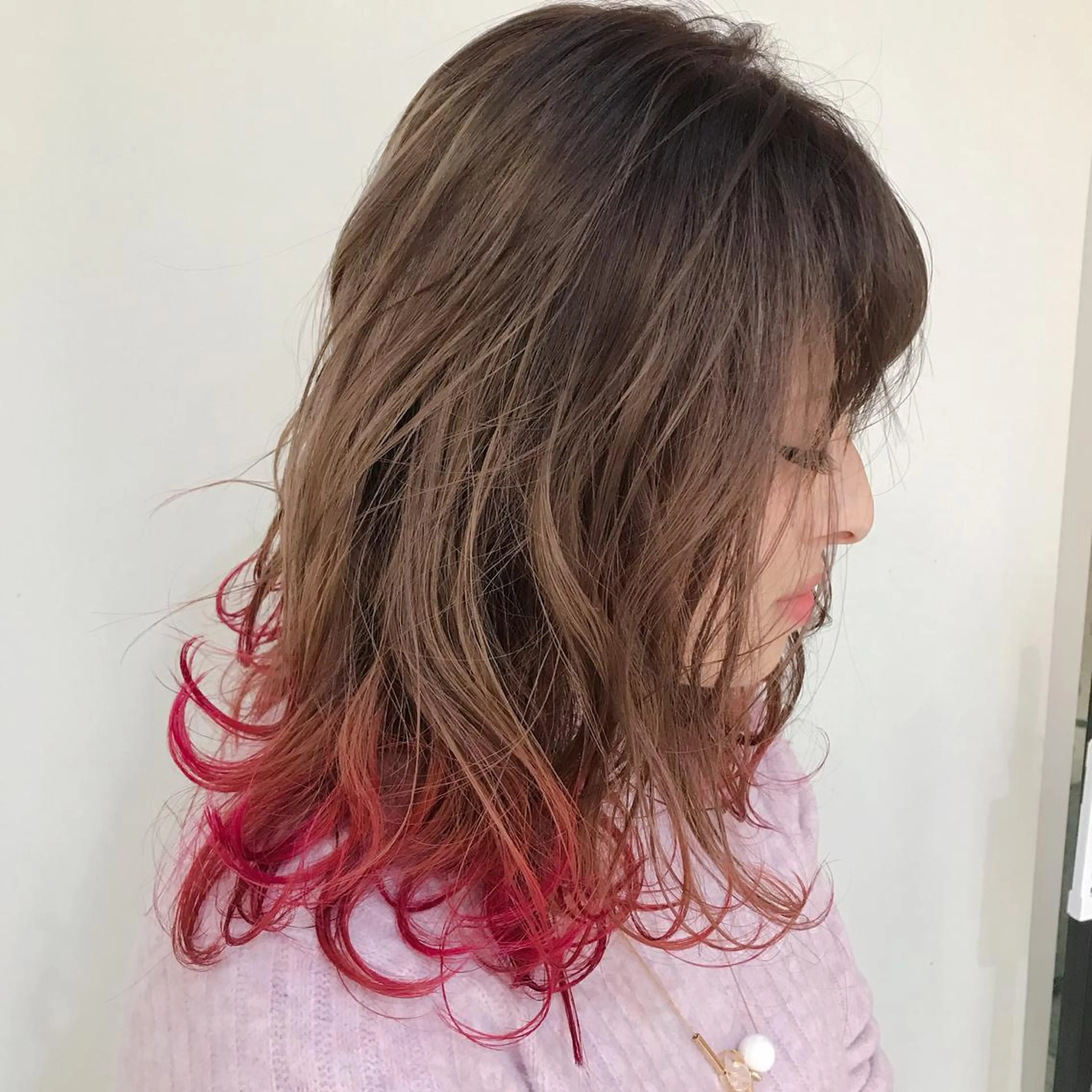 ミディアム カラー グラデーションカラー ピンクカラー neuk所属・入木田 駿佑のその他イメージ