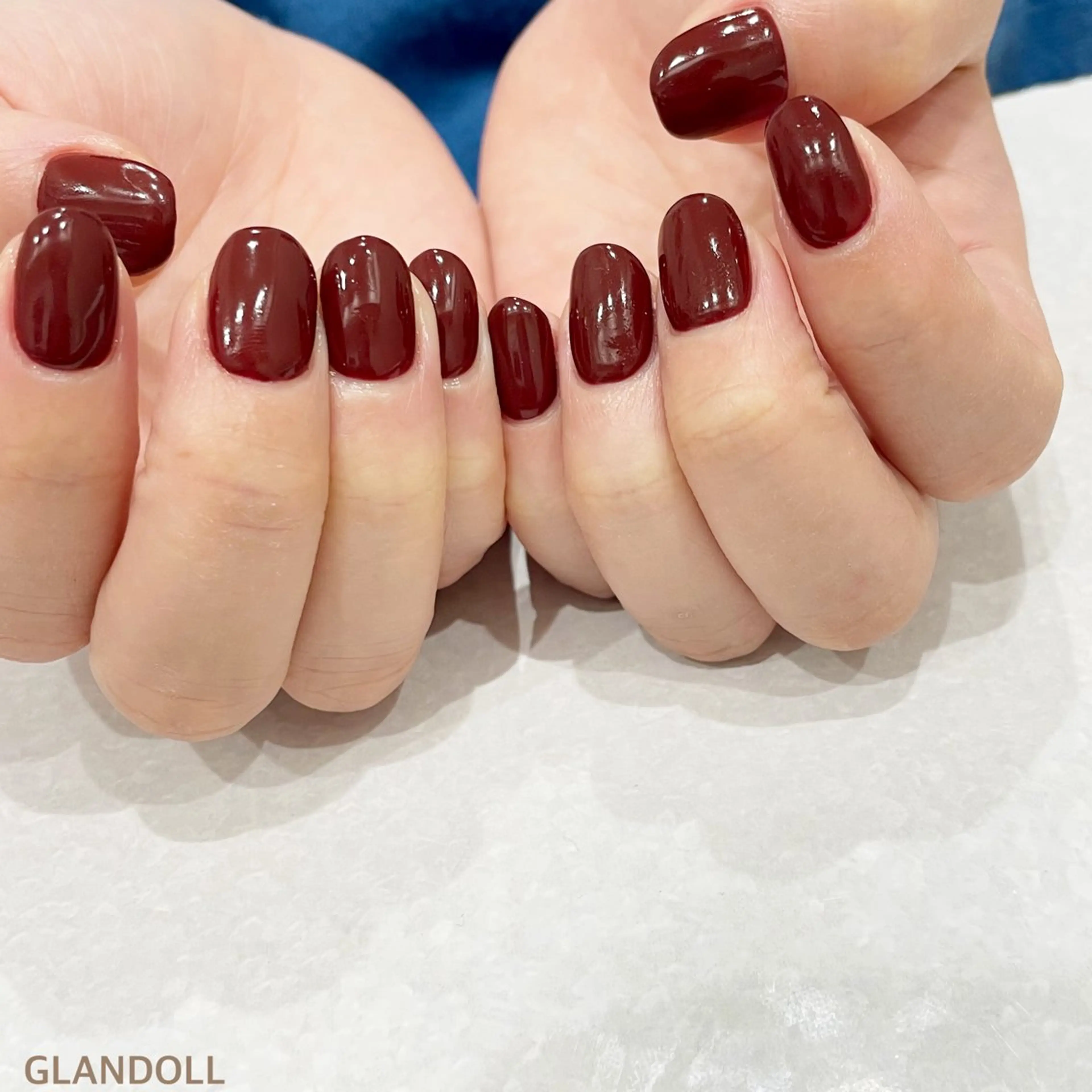 ネイル ブラウン ハンドネイル GLANDOLL YURIのネイルデザイン