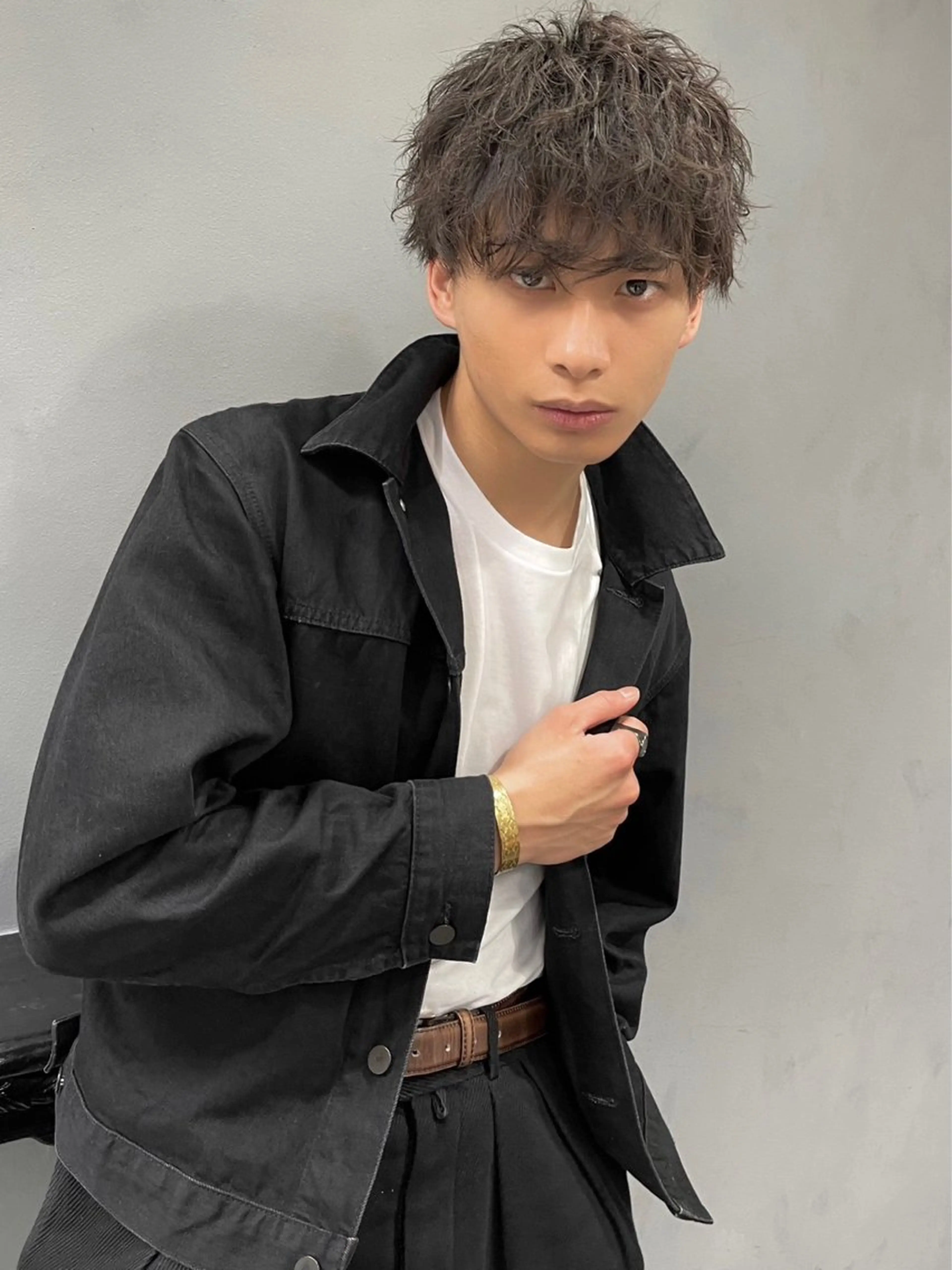 ショート パーマ ヘアアレンジ メンズ カット パーマ メンズカット/ レベッカ 髙下 幹大のヘアスタイル