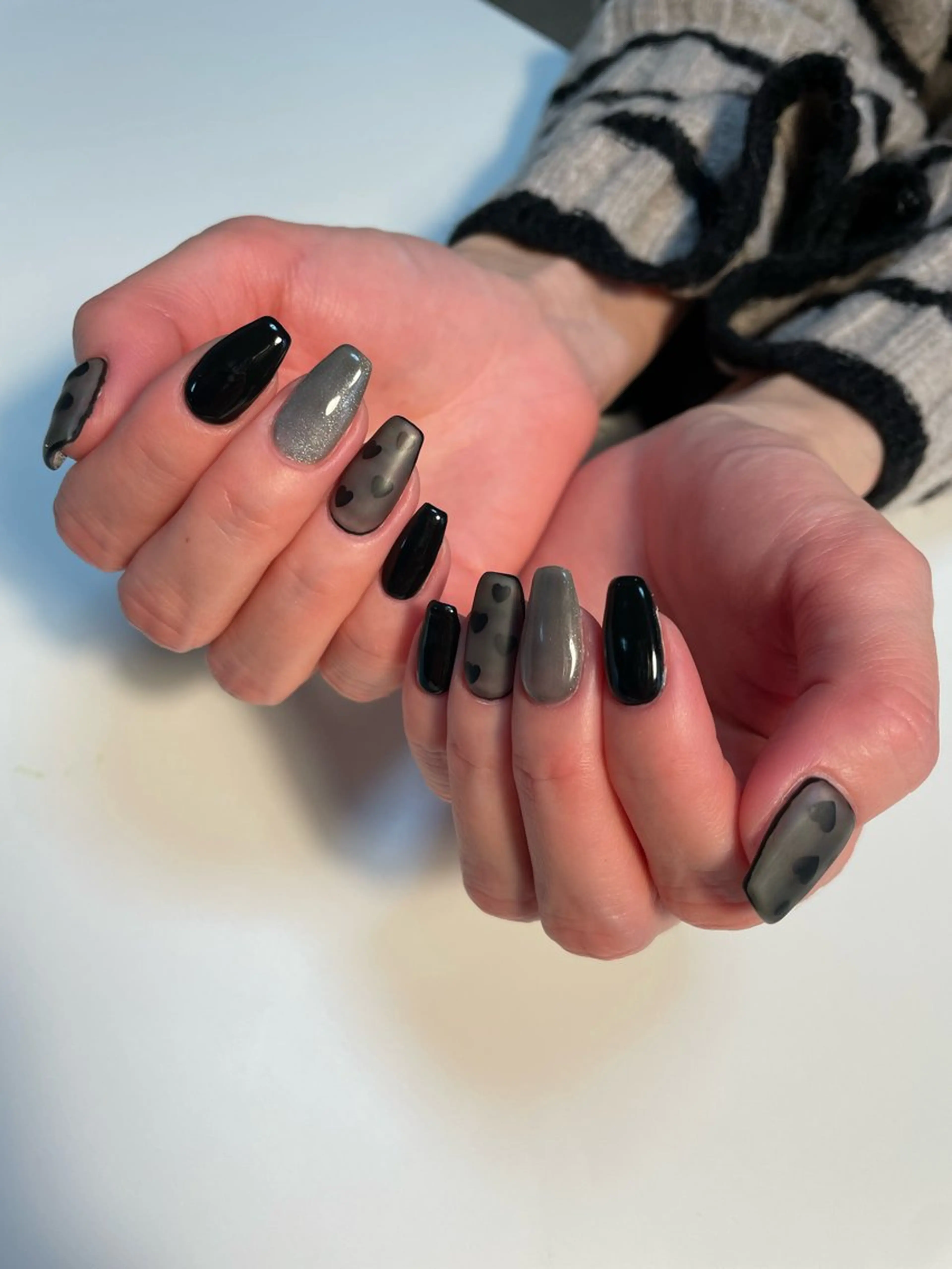 ネイル ハート バレンタイン ハンドネイル relaxation boutique LICO所属・タグチ カオリのネイルデザイン