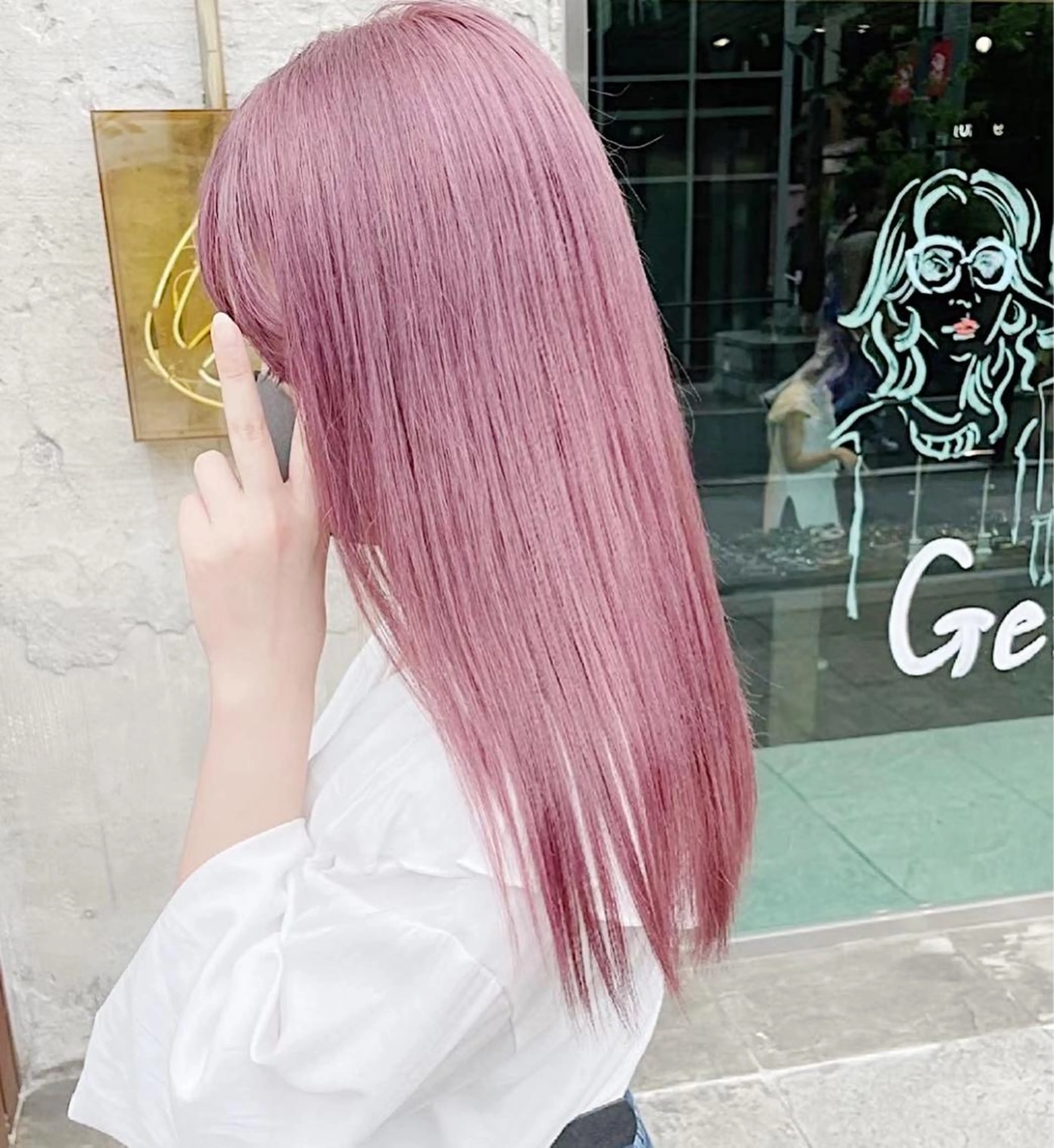 セミロング ❄️💛エクステ ブリーチ❄️yukiのヘアスタイル