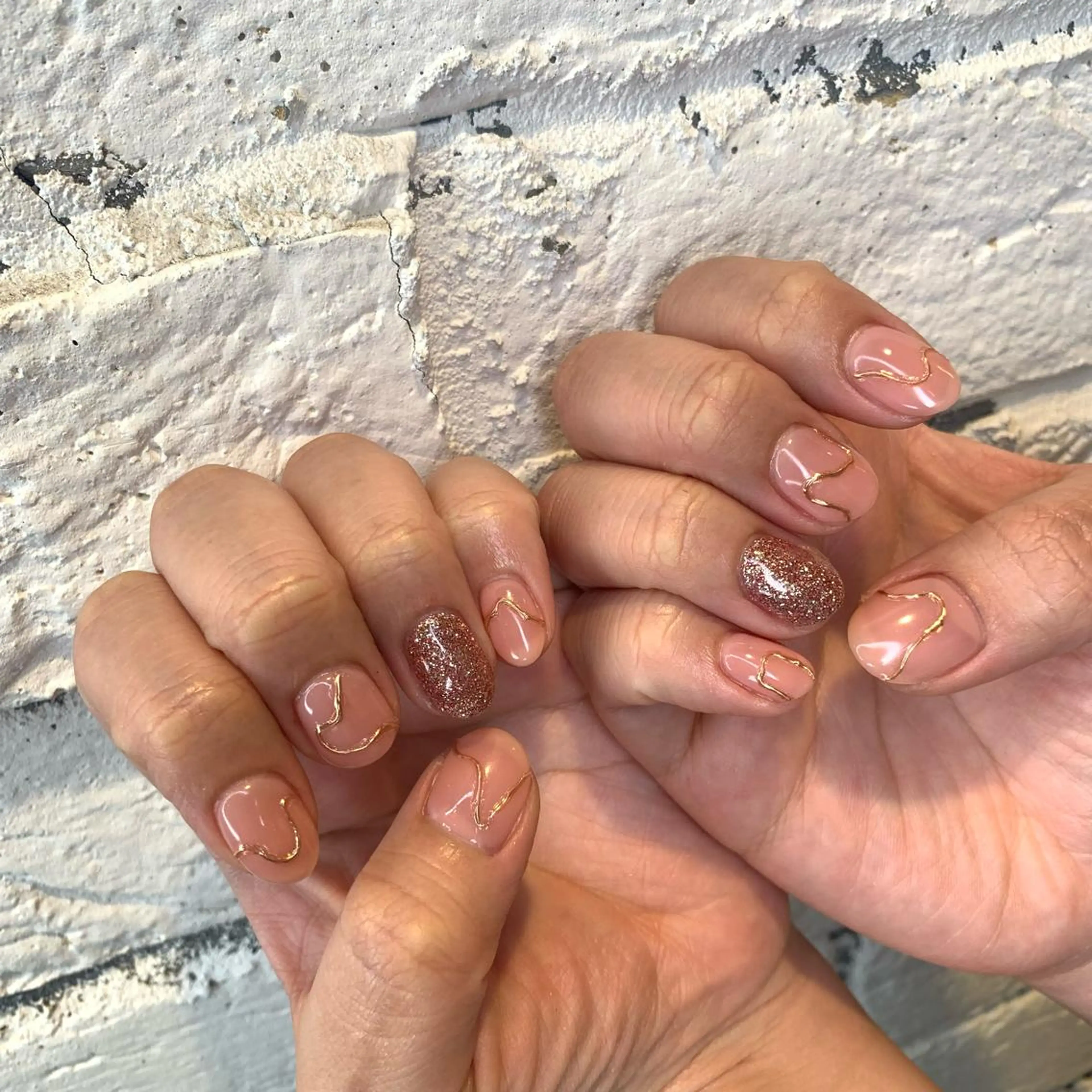 ネイル ラメ(グリッター) ピンク Lia所属・eri chan nailのネイルデザイン