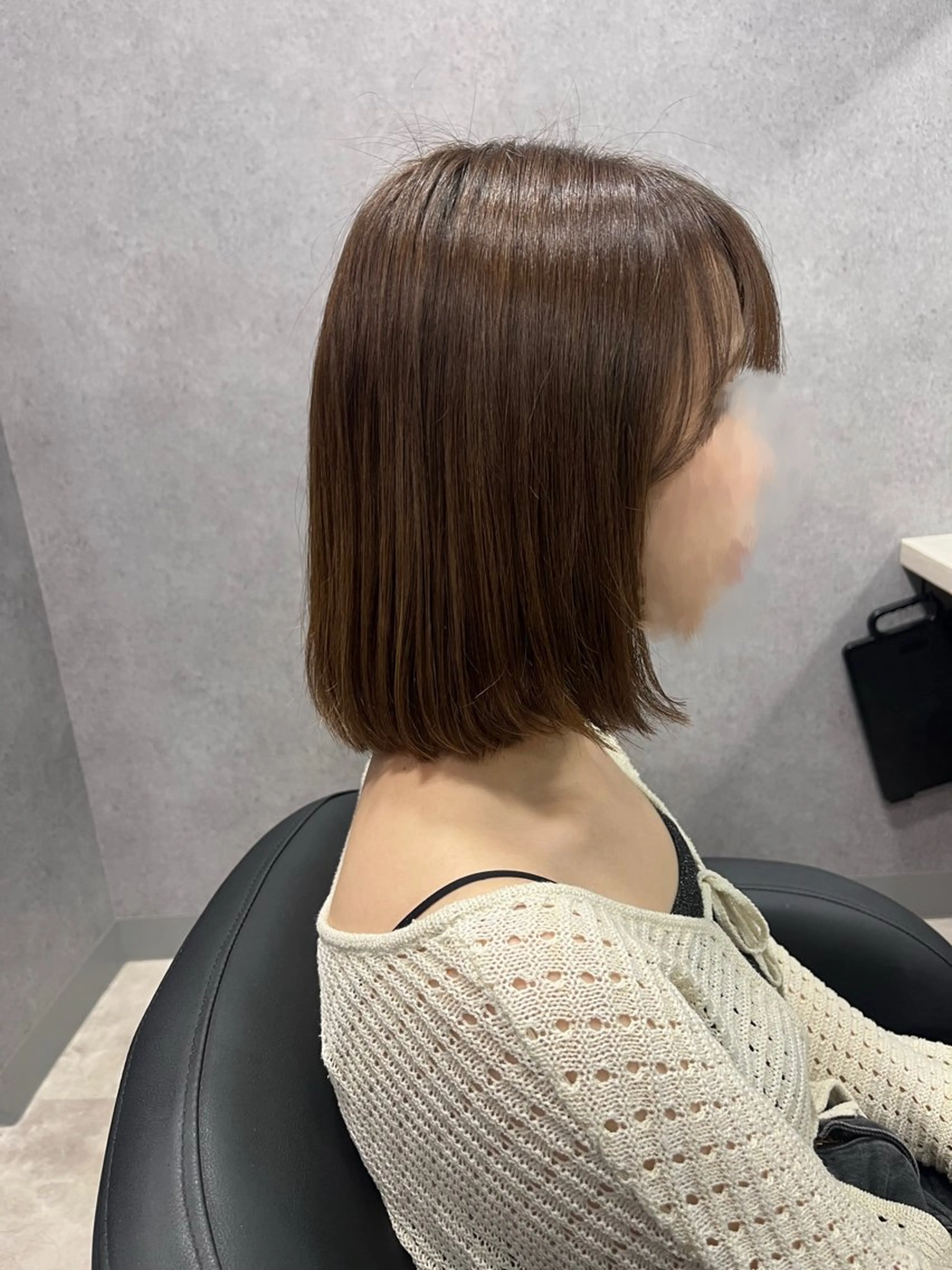 ショート 切りっぱなしボブ ボブ 個室美容室miyuu hair&spa所属・加藤 あおいのヘアスタイル