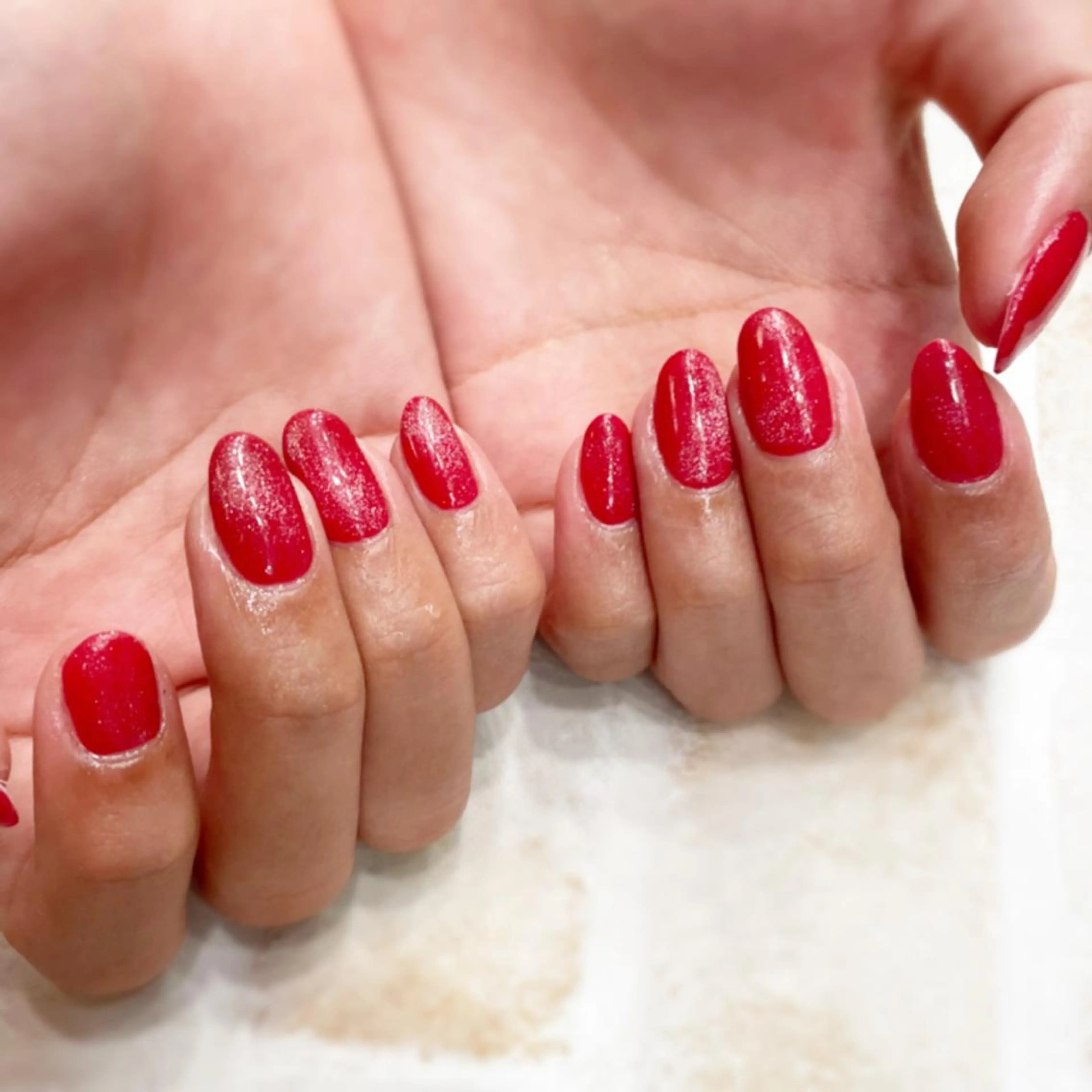 ネイル オレンジ 赤色 totalbeautylento所属・lento nailのネイルデザイン